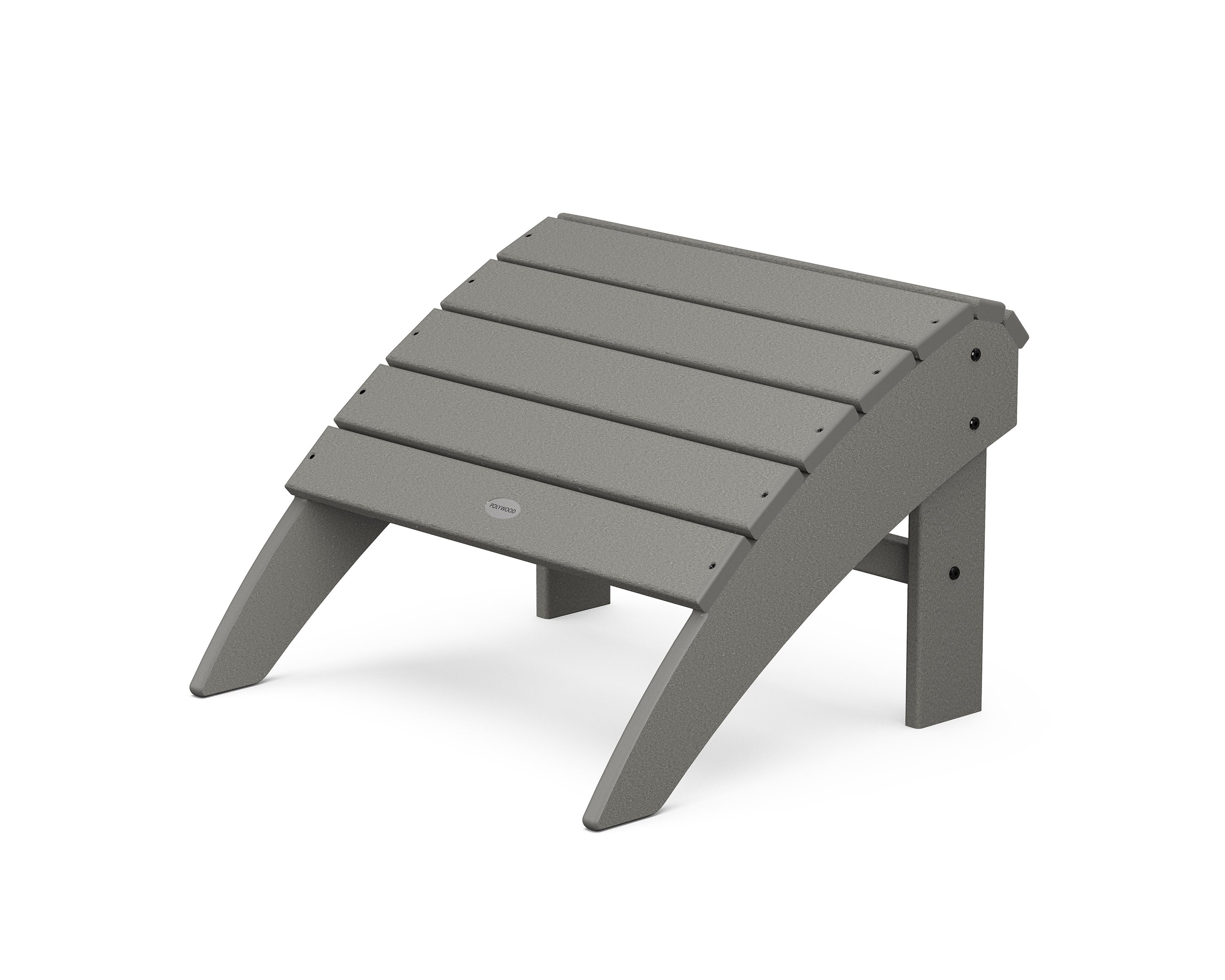 Vineyard Curveback Adirondack Ottoman in Slate Grey