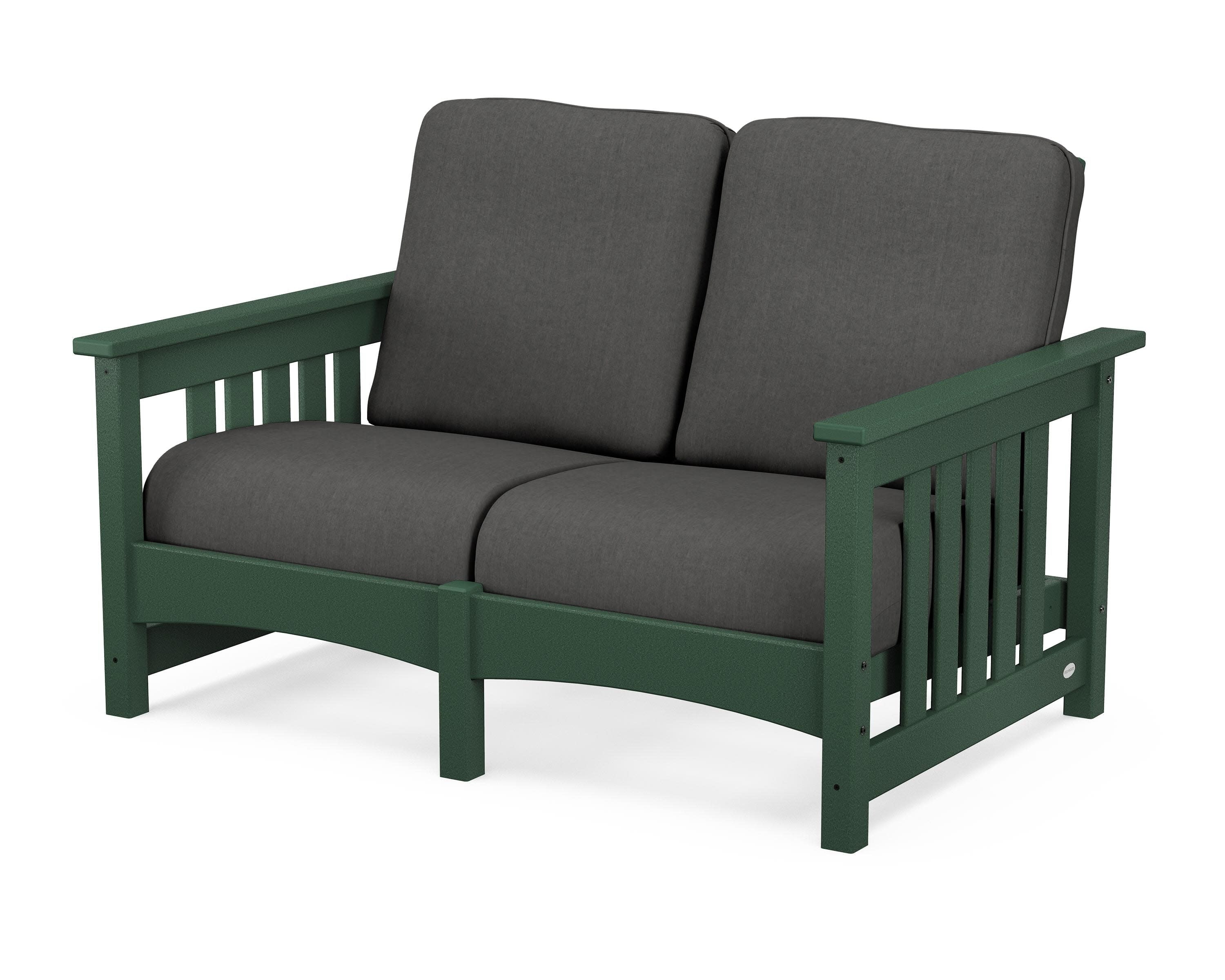 Club Mission Loveseat in Green / Spectrum Carbon