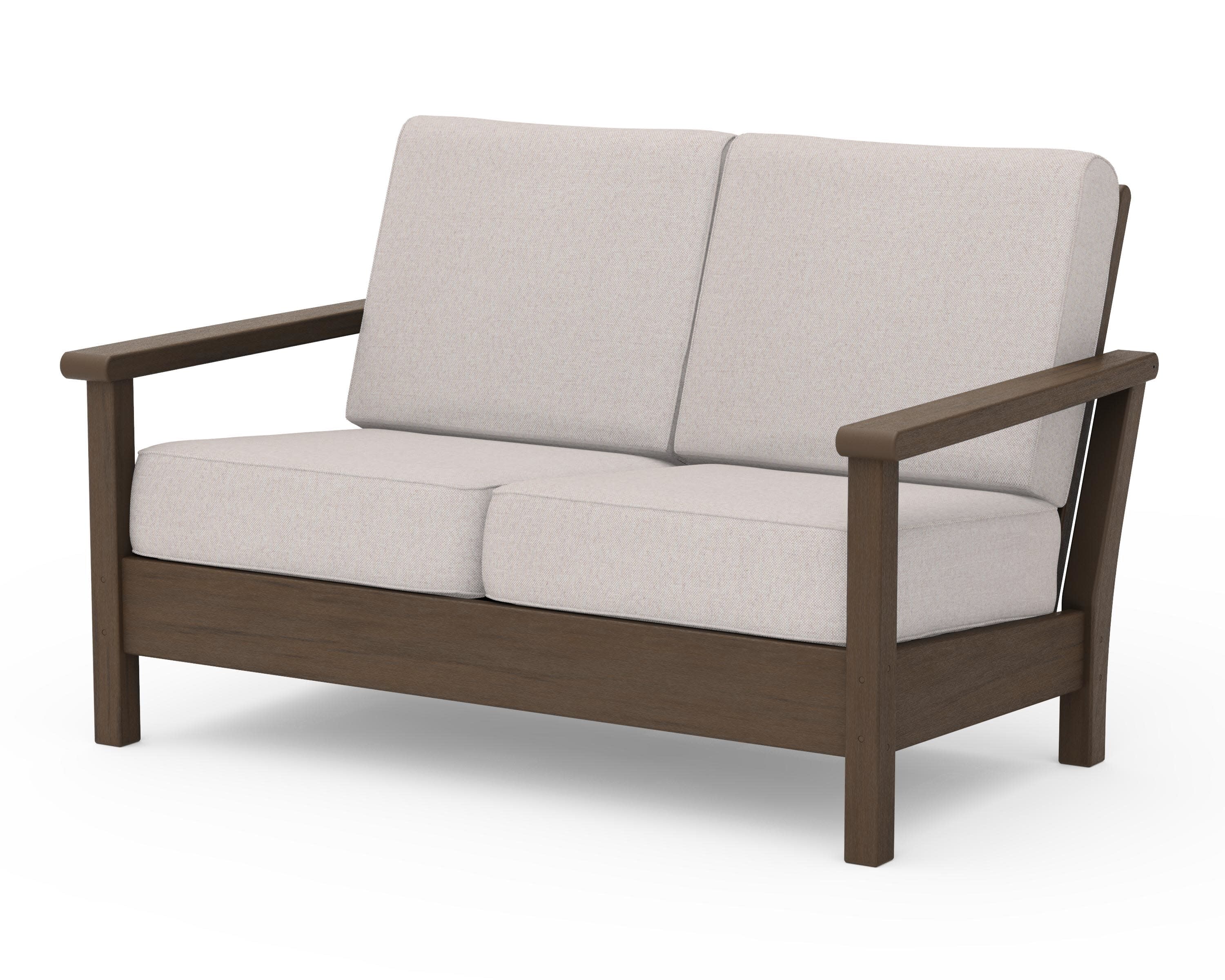 Harbour Deep Seating Loveseat in Kona / Dune Burlap