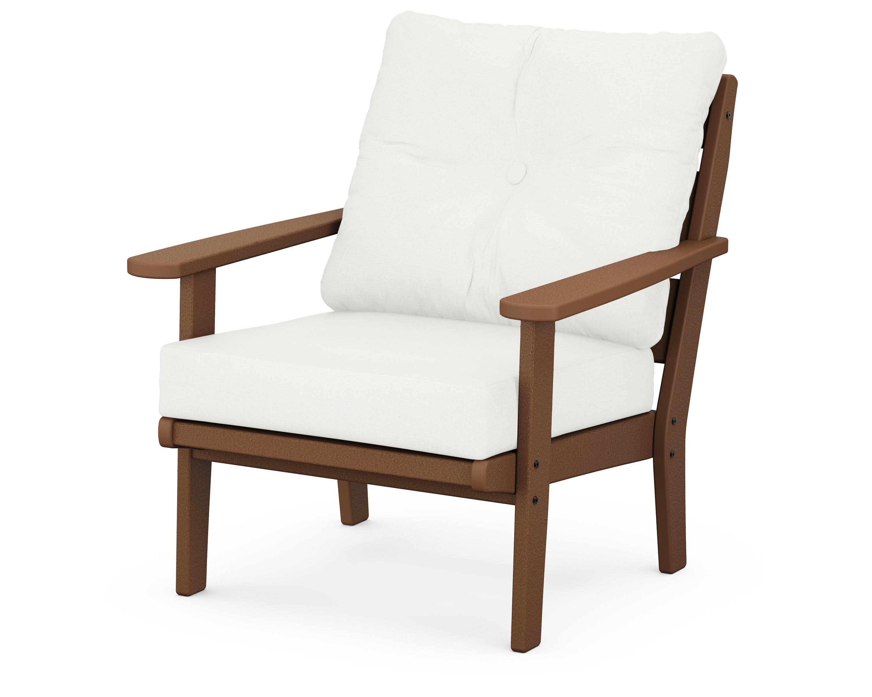 Lakeside Deep Seating Chair in Teak / Natural Linen