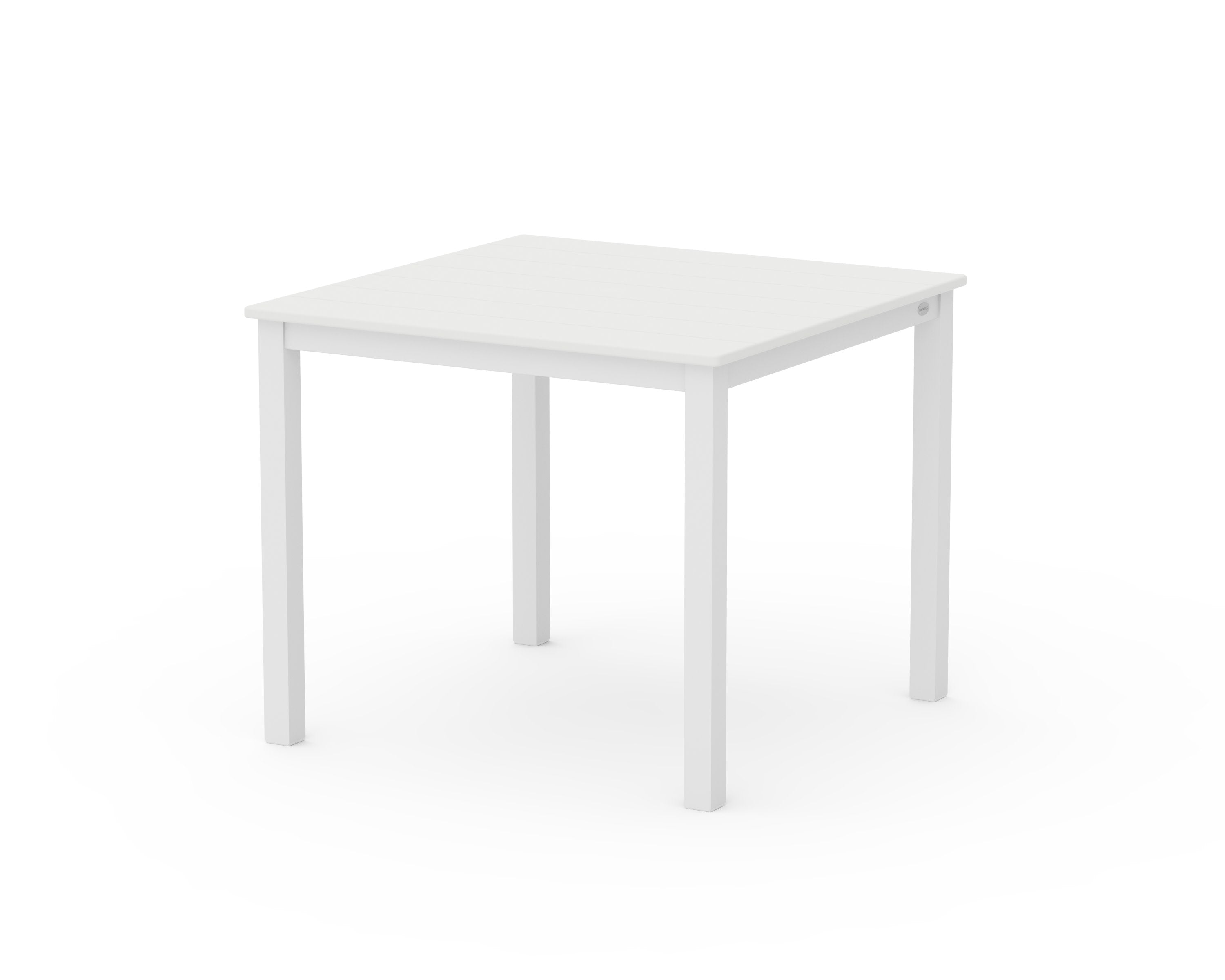 Main Street 36" x 36" Dining Table in White / White