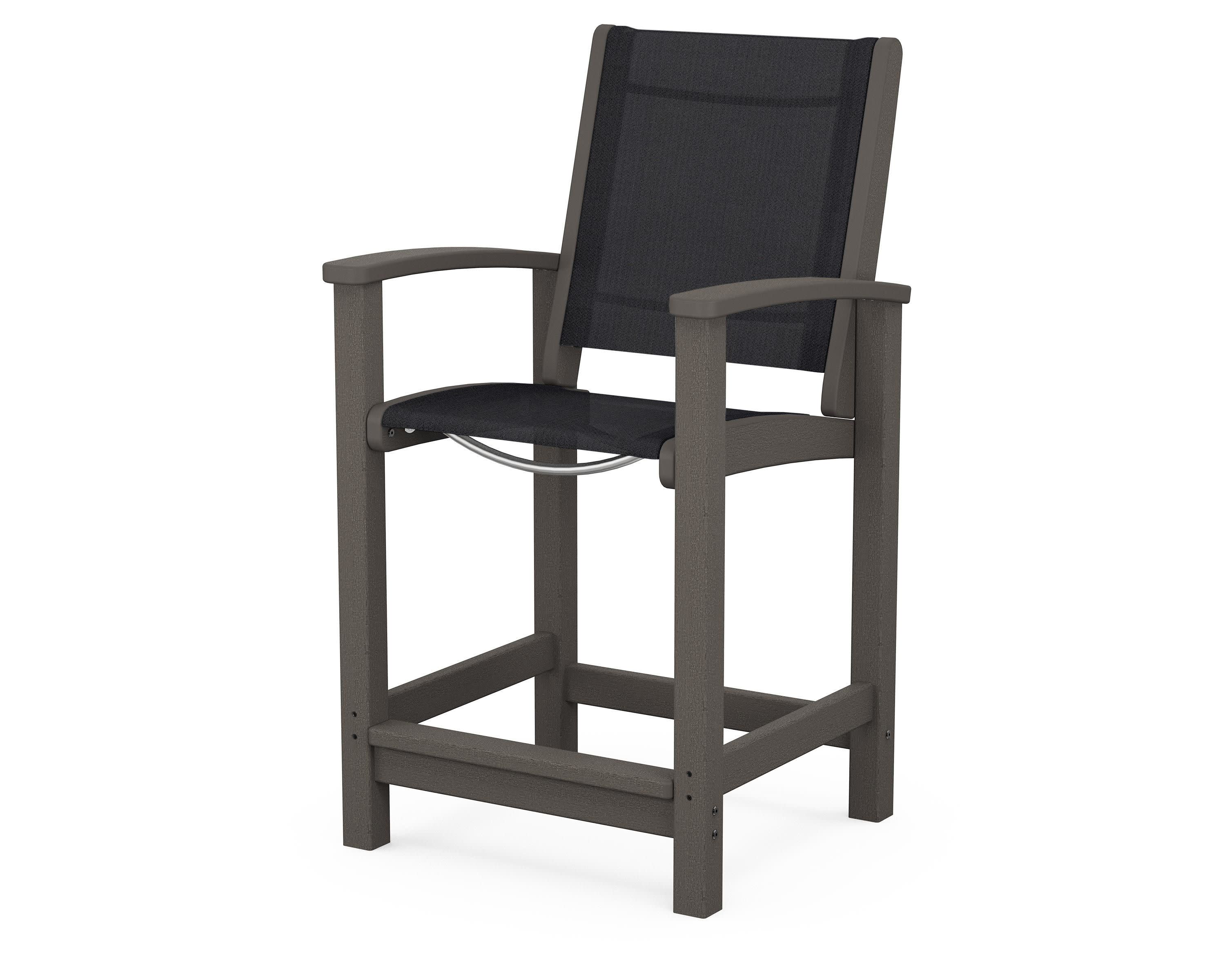 Coastal Counter Chair in Vintage Coffee / Black Sling