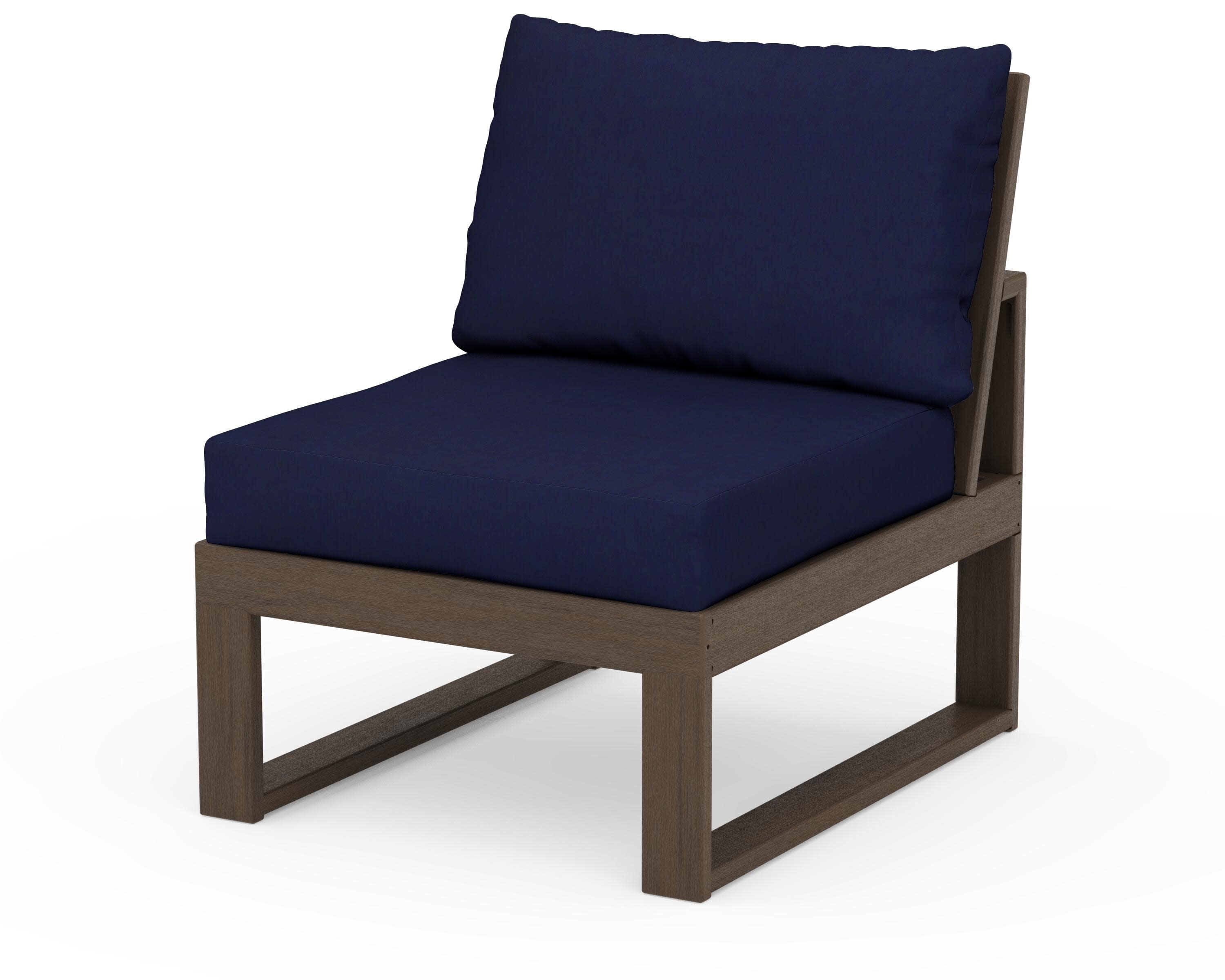 Modular Armless Chair in Kona / Navy