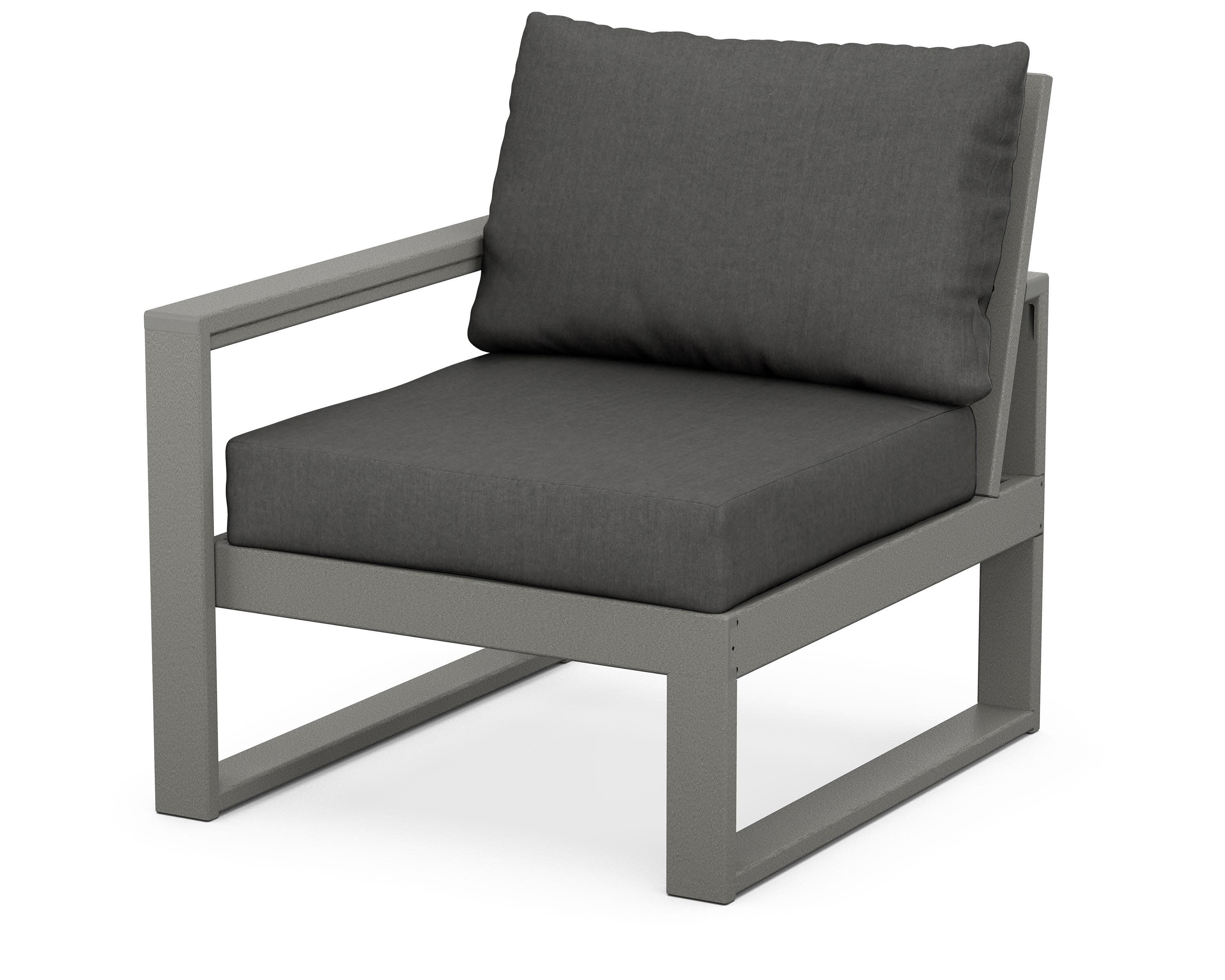 EDGE Modular Left Arm Chair in Slate Grey / Spectrum Carbon