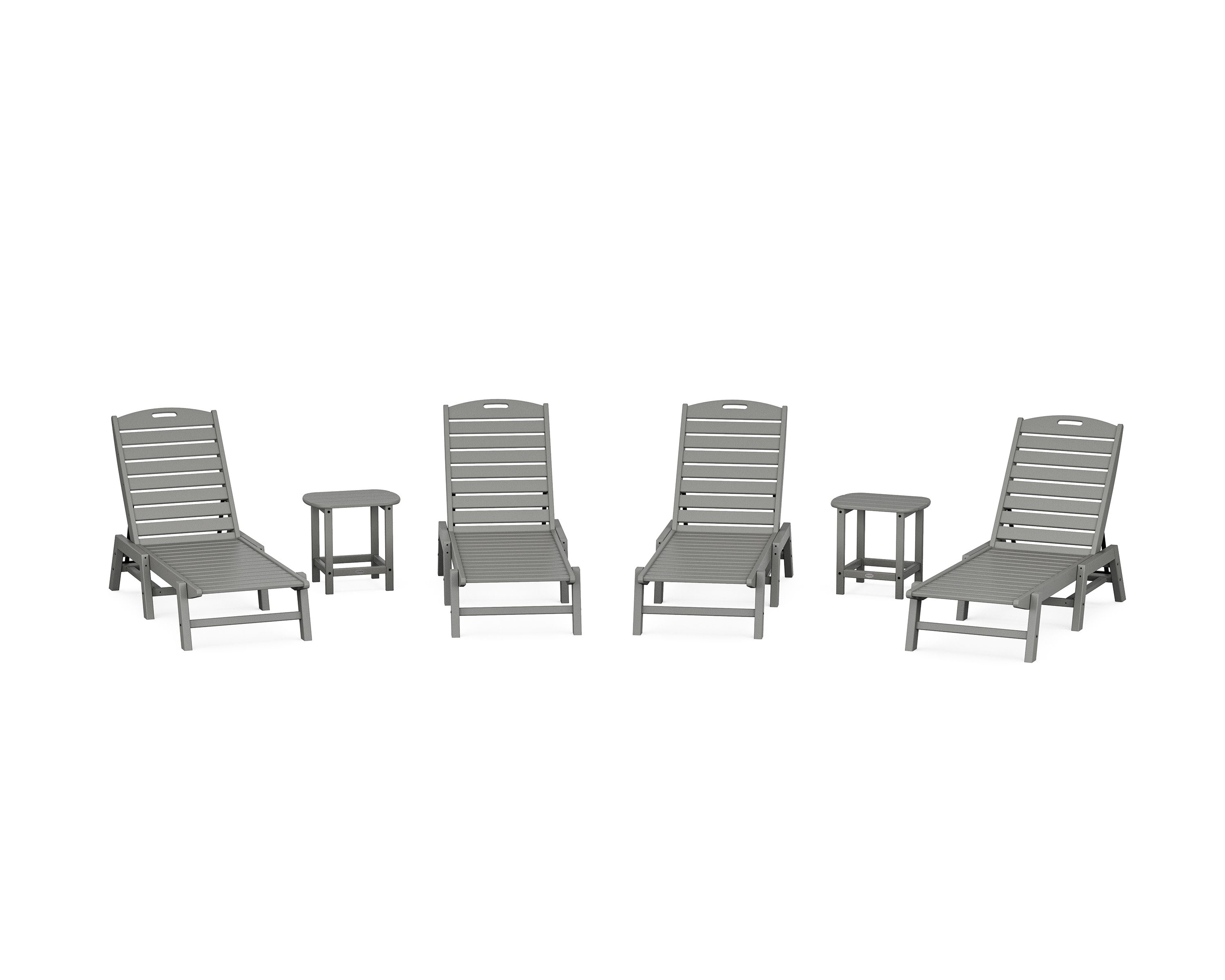 Nautical Chaise 6-Piece Set in Slate Grey