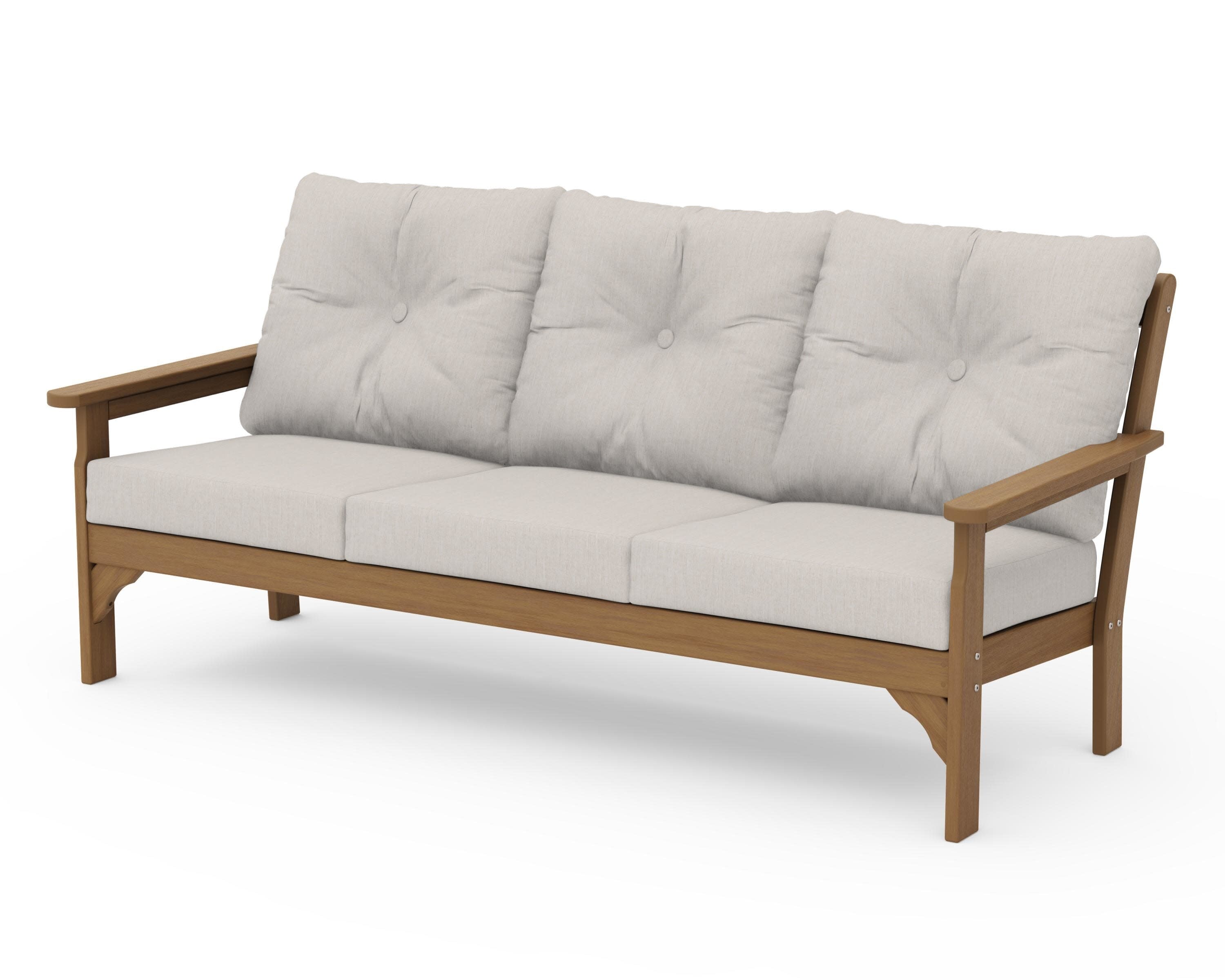 Vineyard Deep Seating Sofa in Natural / Cast Ash