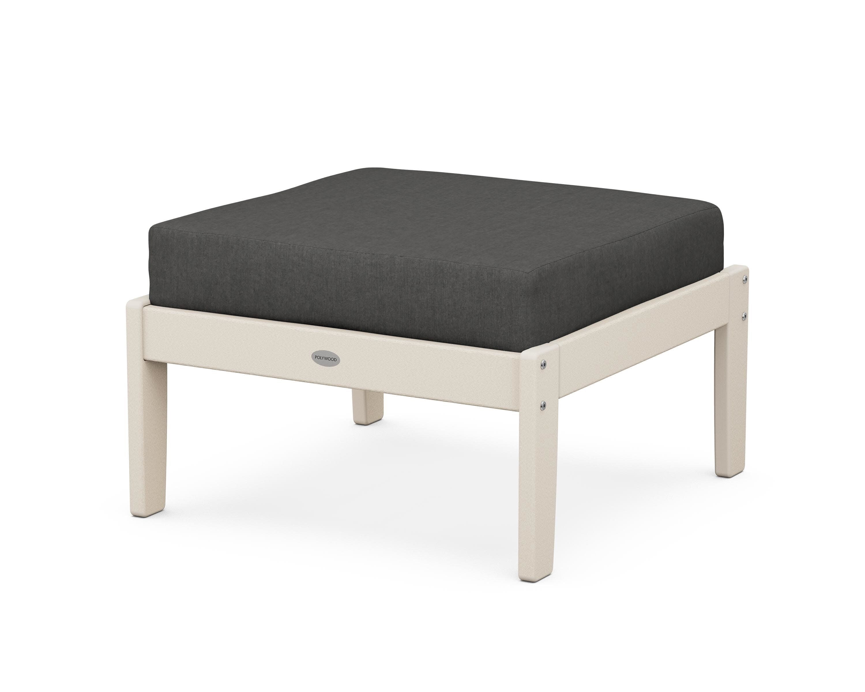 Braxton Deep Seating Ottoman in Sand / Spectrum Carbon