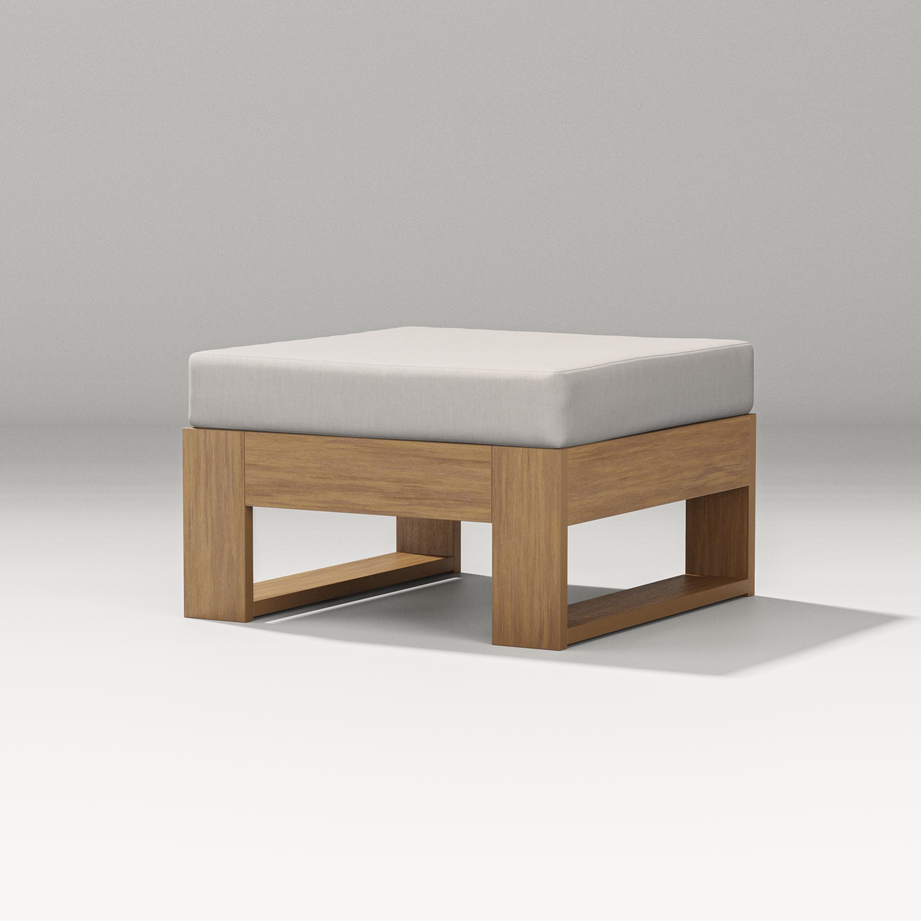 Latitude Lounge Ottoman in Natural / Cast Ash