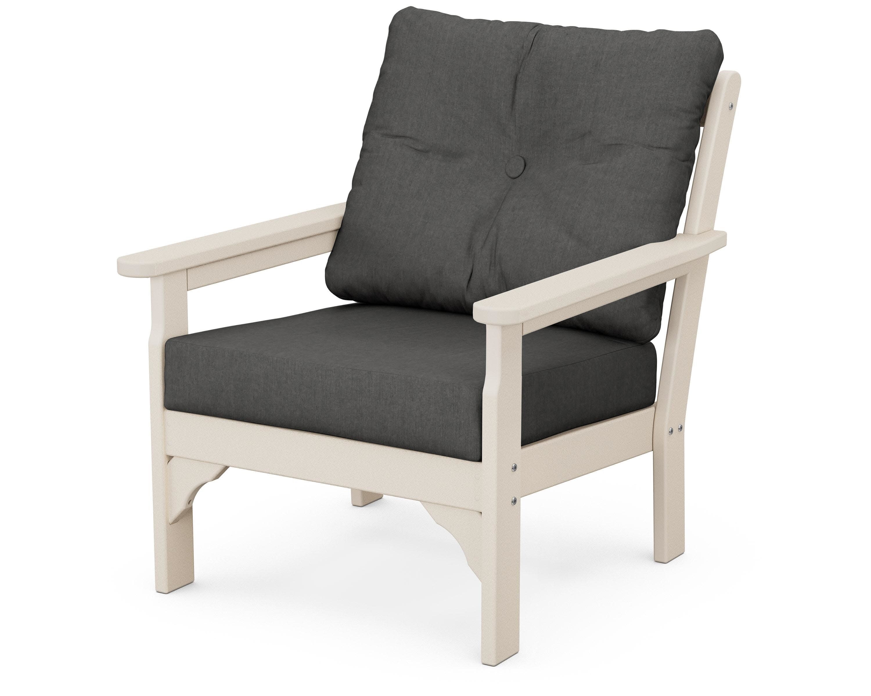Vineyard Deep Seating Chair in Sand / Spectrum Carbon