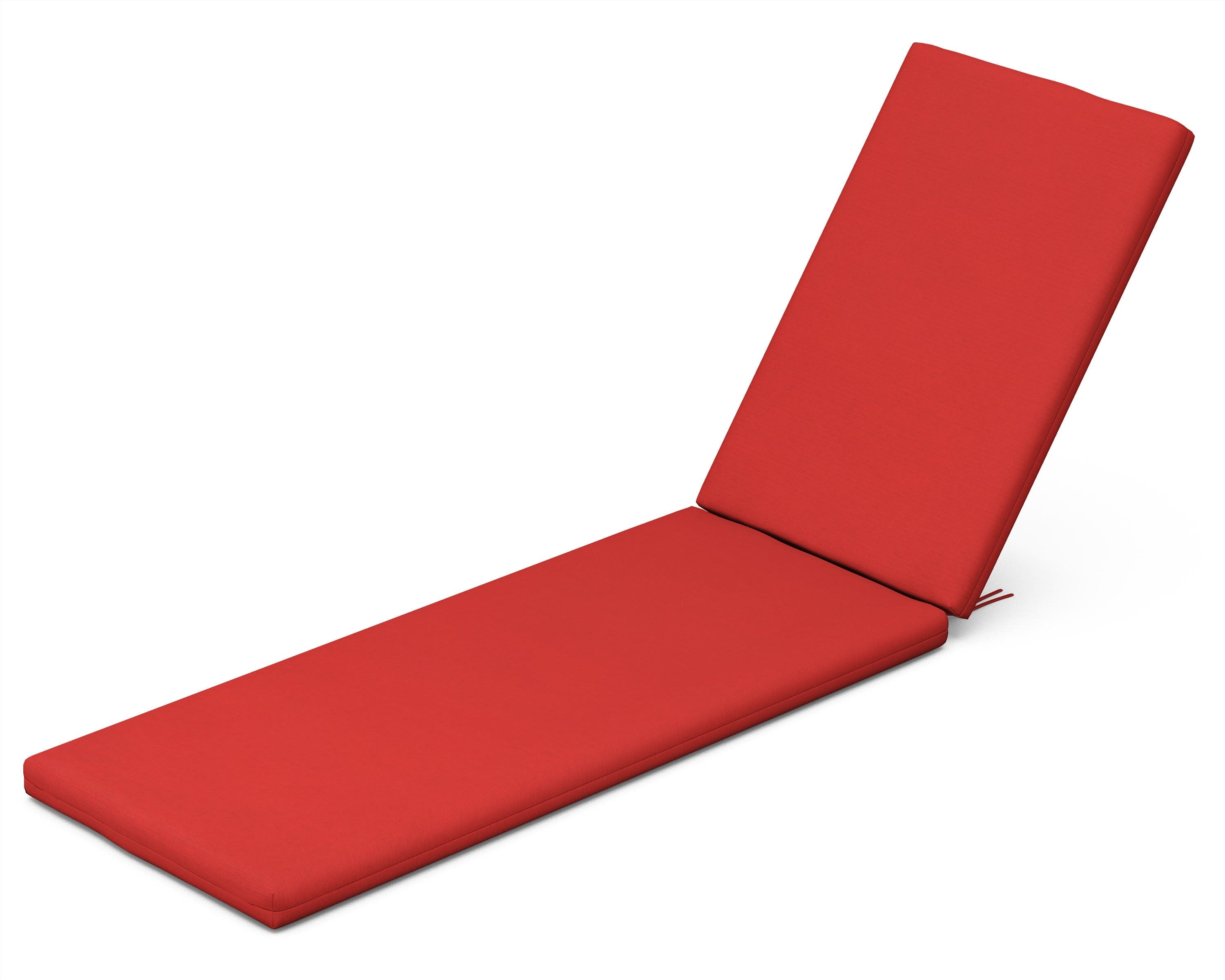 Chaise Cushion in Crimson Linen