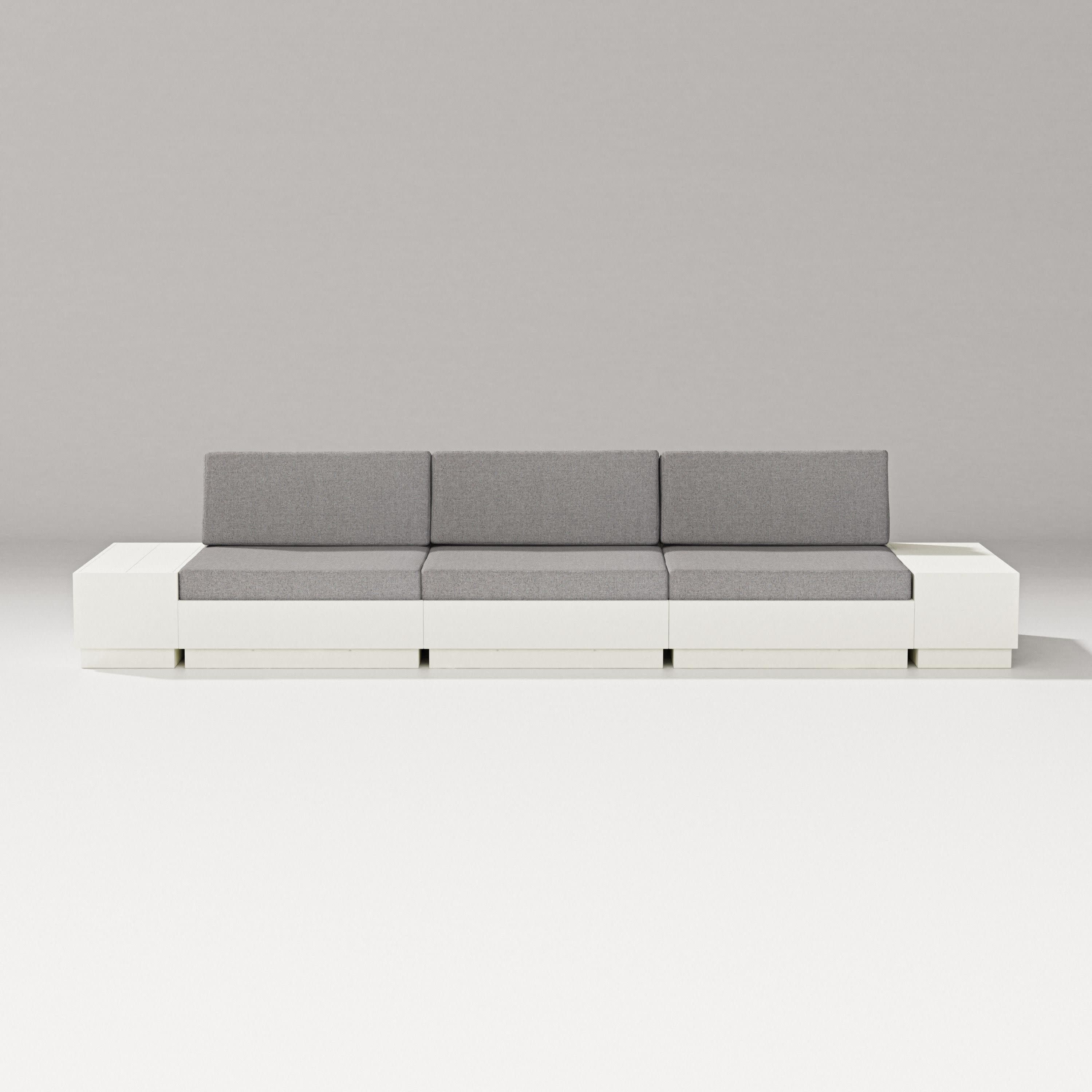 Elevate Straight Sectional in Vintage White / Grey Mist