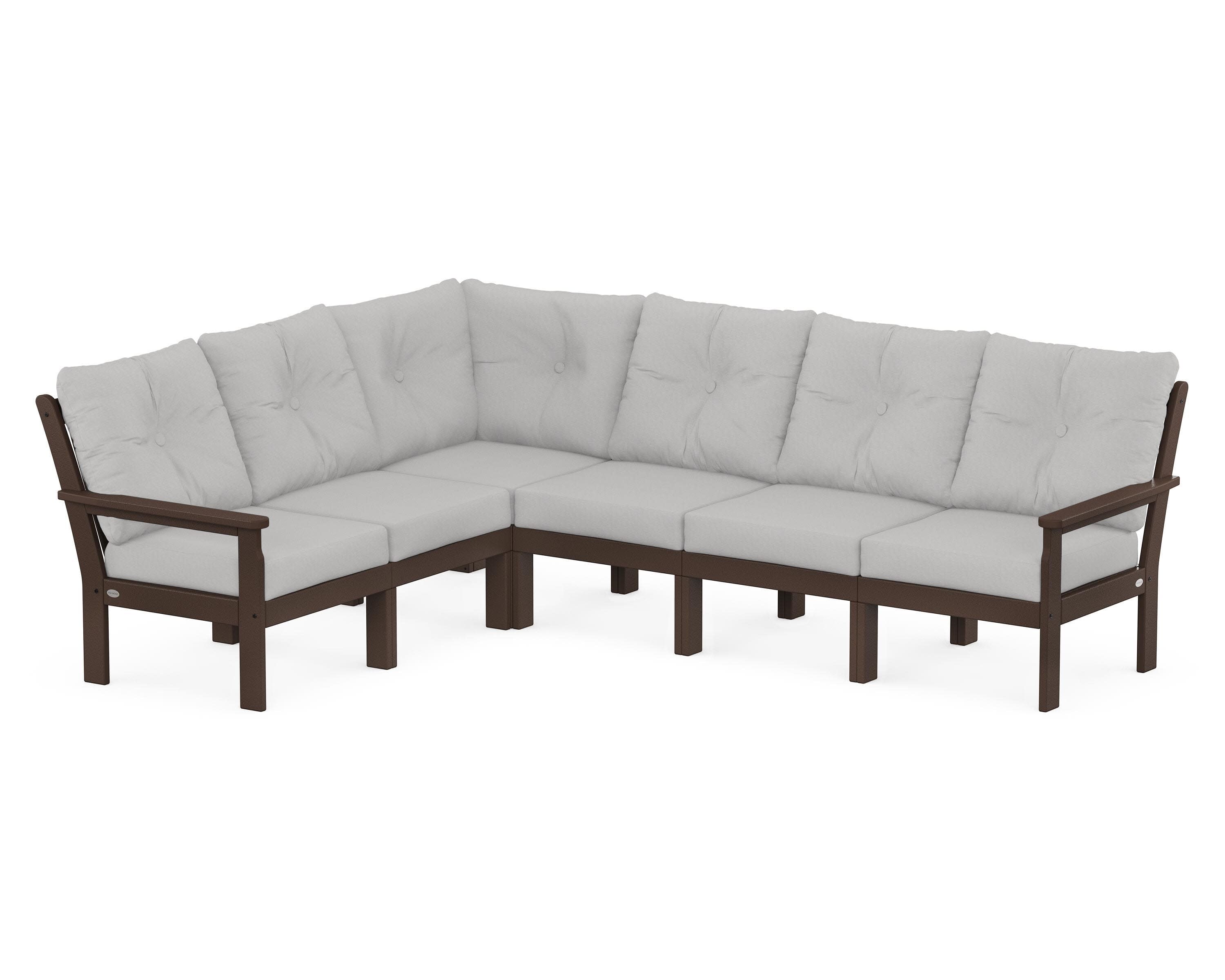 Vineyard 6-Piece Sectional in Mahogany / Diamond in the Rough