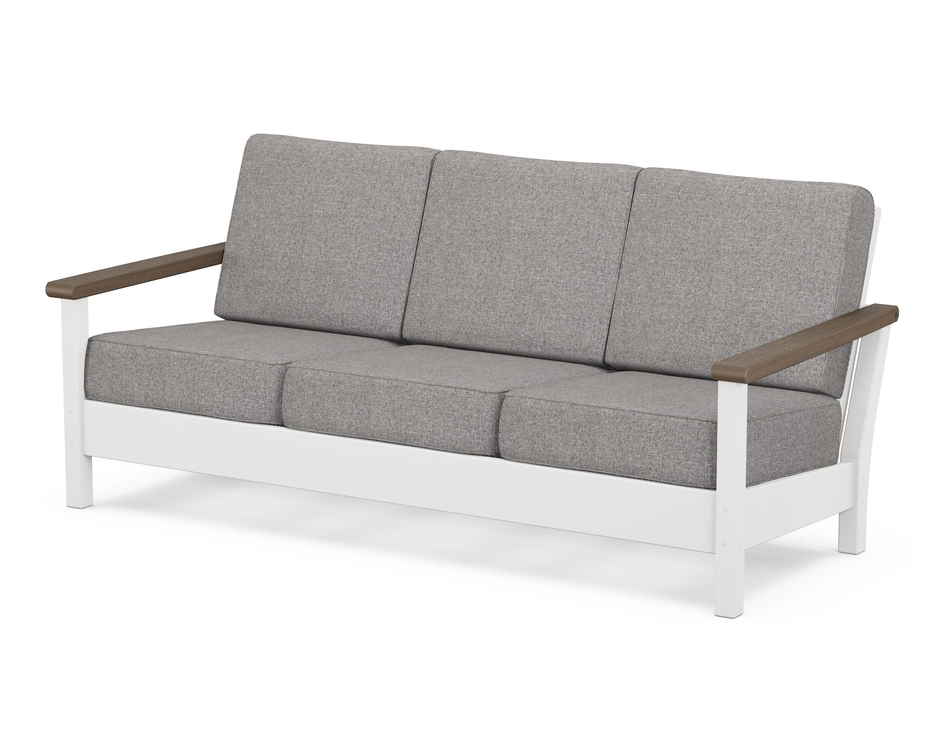 Harbour Deep Seating Sofa in White / Kona / Grey Mist
