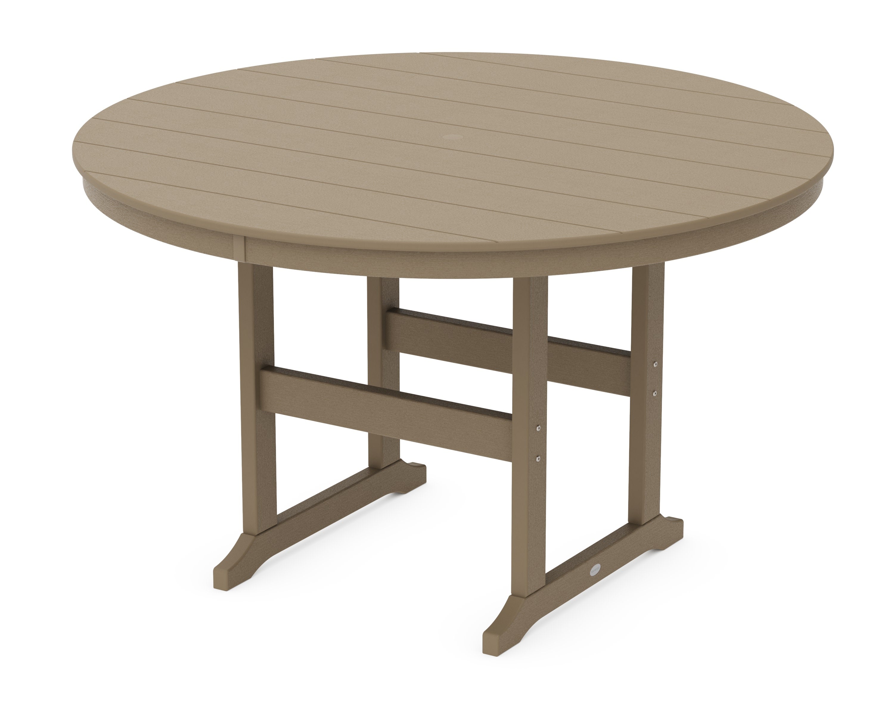 60" Round Farmhouse Counter Table in Vintage Sahara