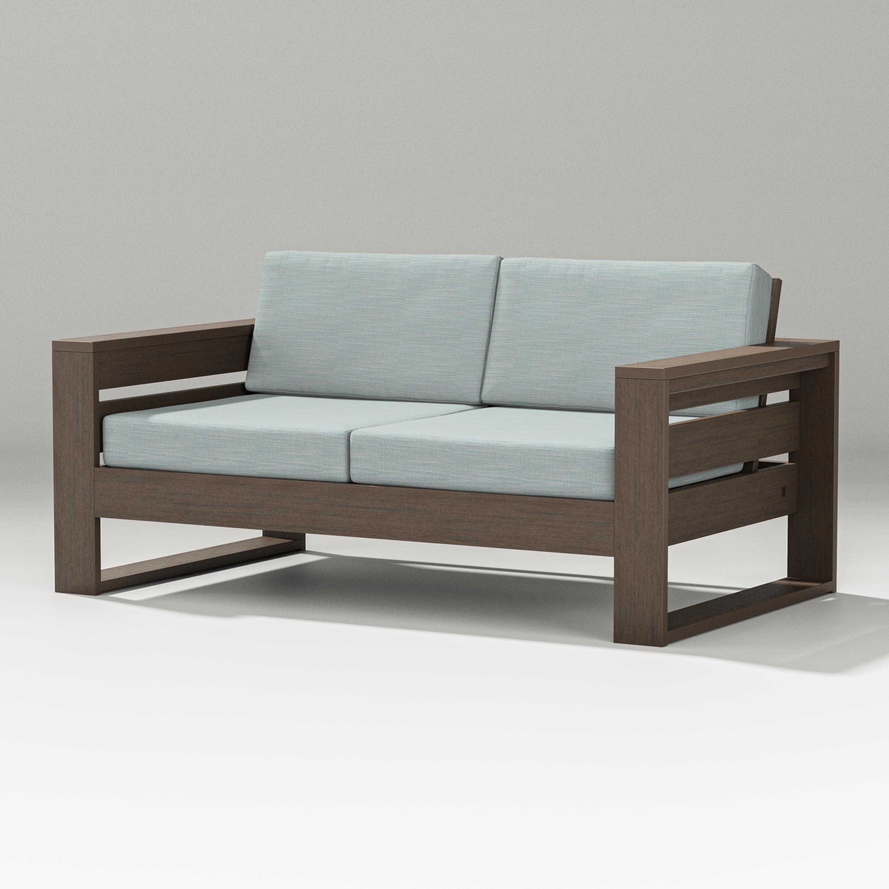 Latitude Loveseat in Kona / Soothe Mist
