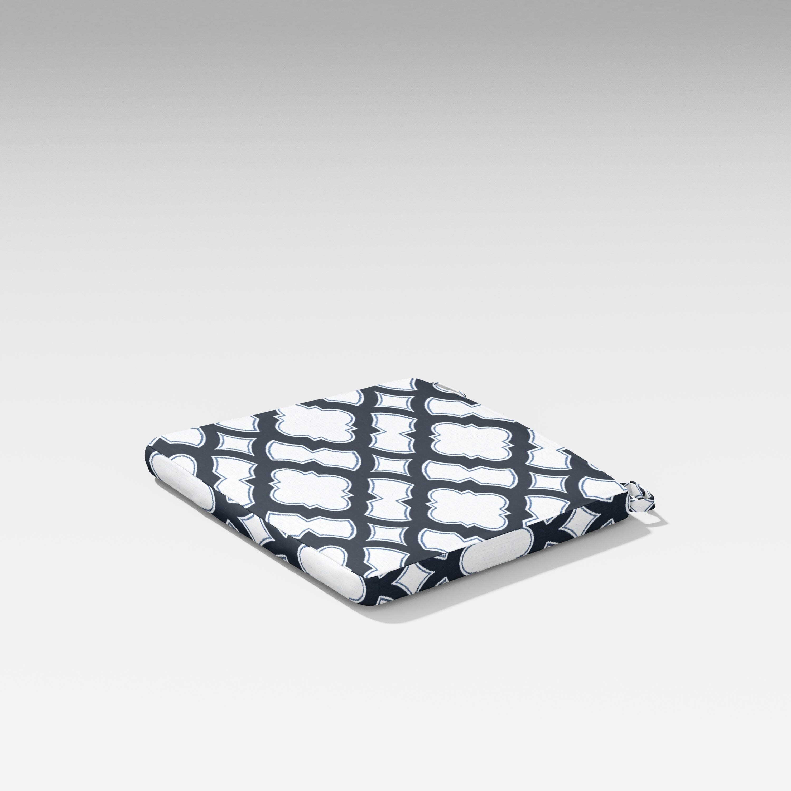 Latitude Dining Chair Cushion in Trellis Marine Indigo