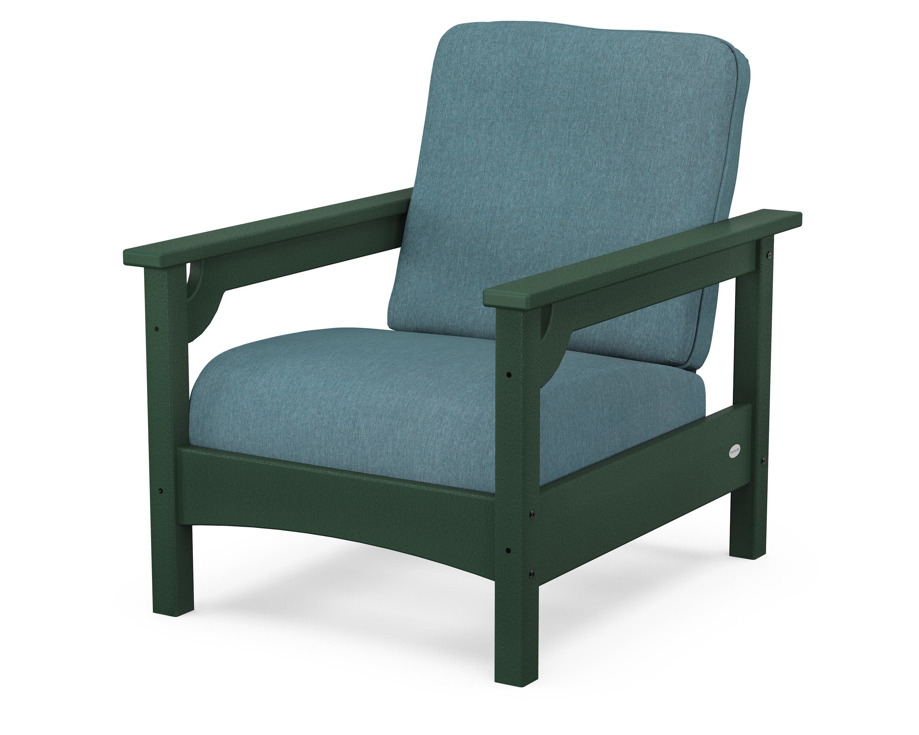 Club Chair in Green / Ocean Teal