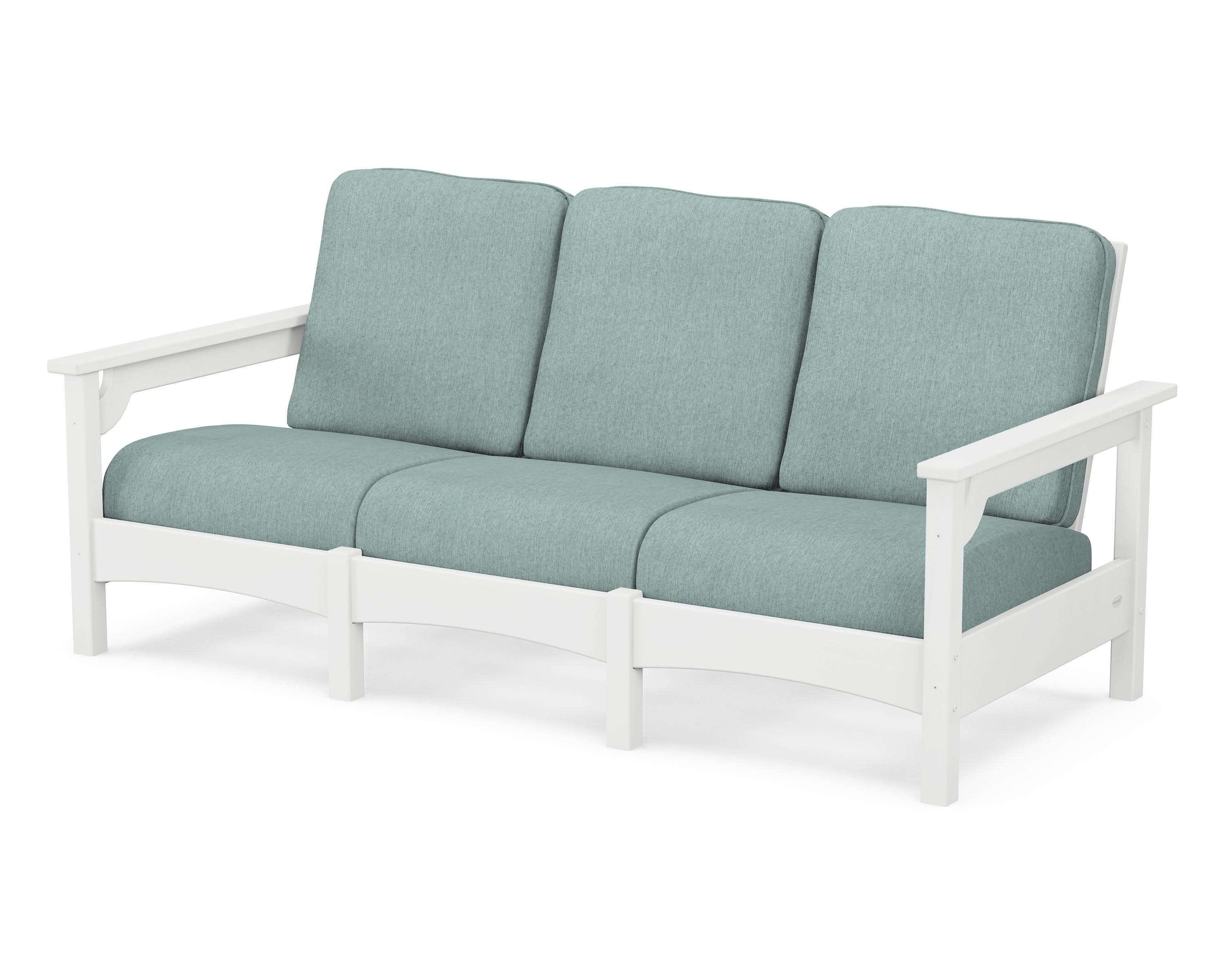 Club Sofa in White / Glacier Spa