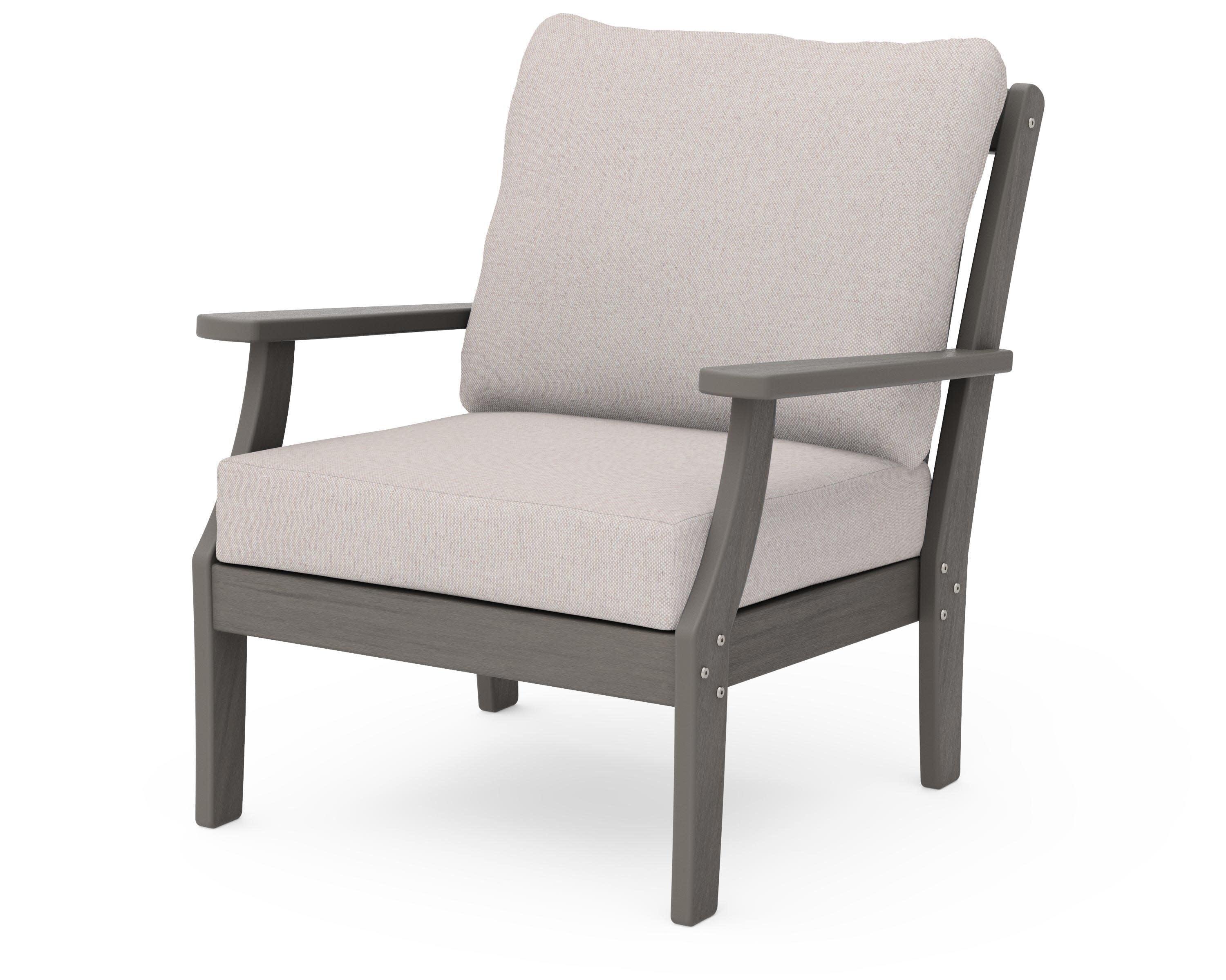 Braxton Deep Seating Chair in Driftwood / Dune Burlap