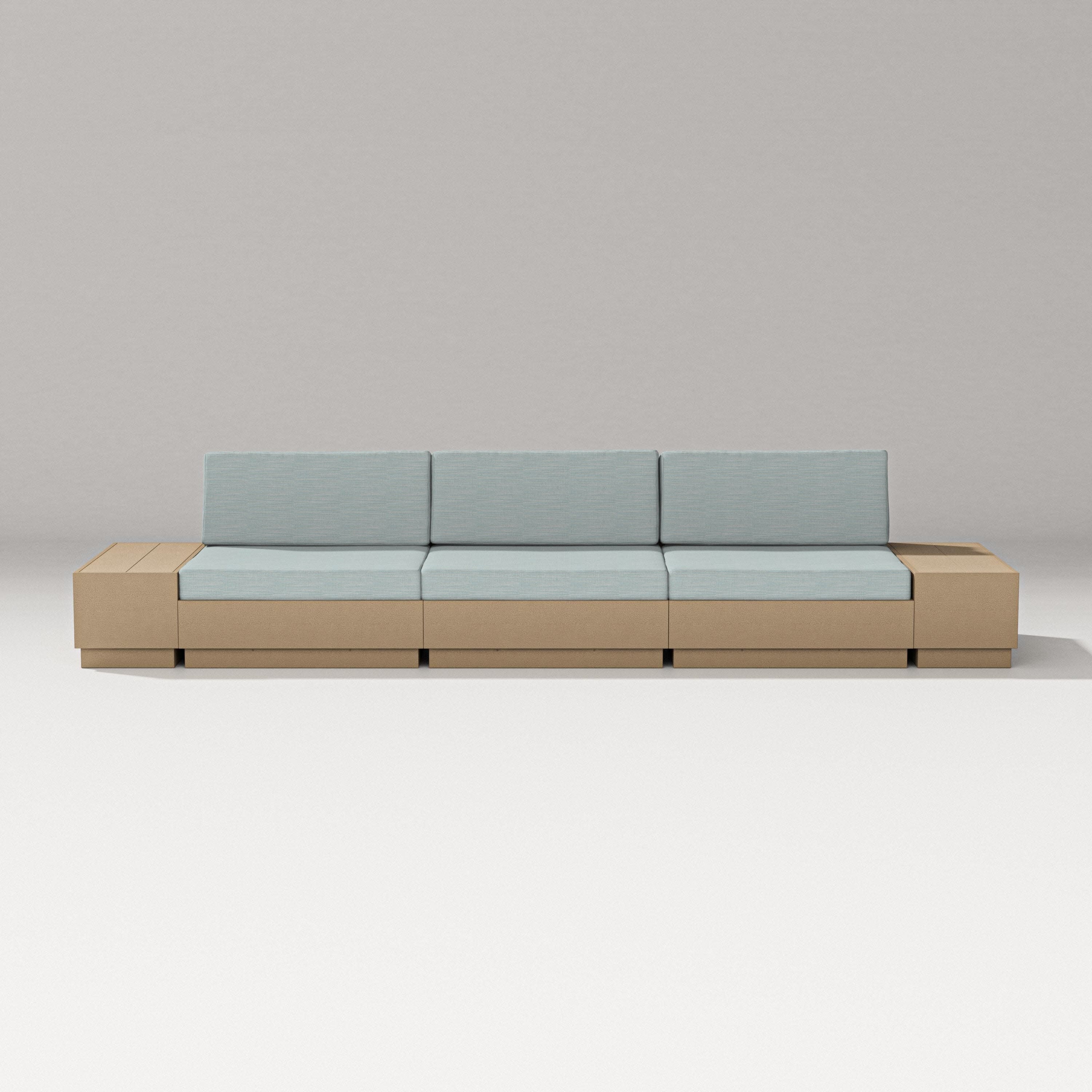 Elevate Straight Sectional in Vintage Sahara / Soothe Mist