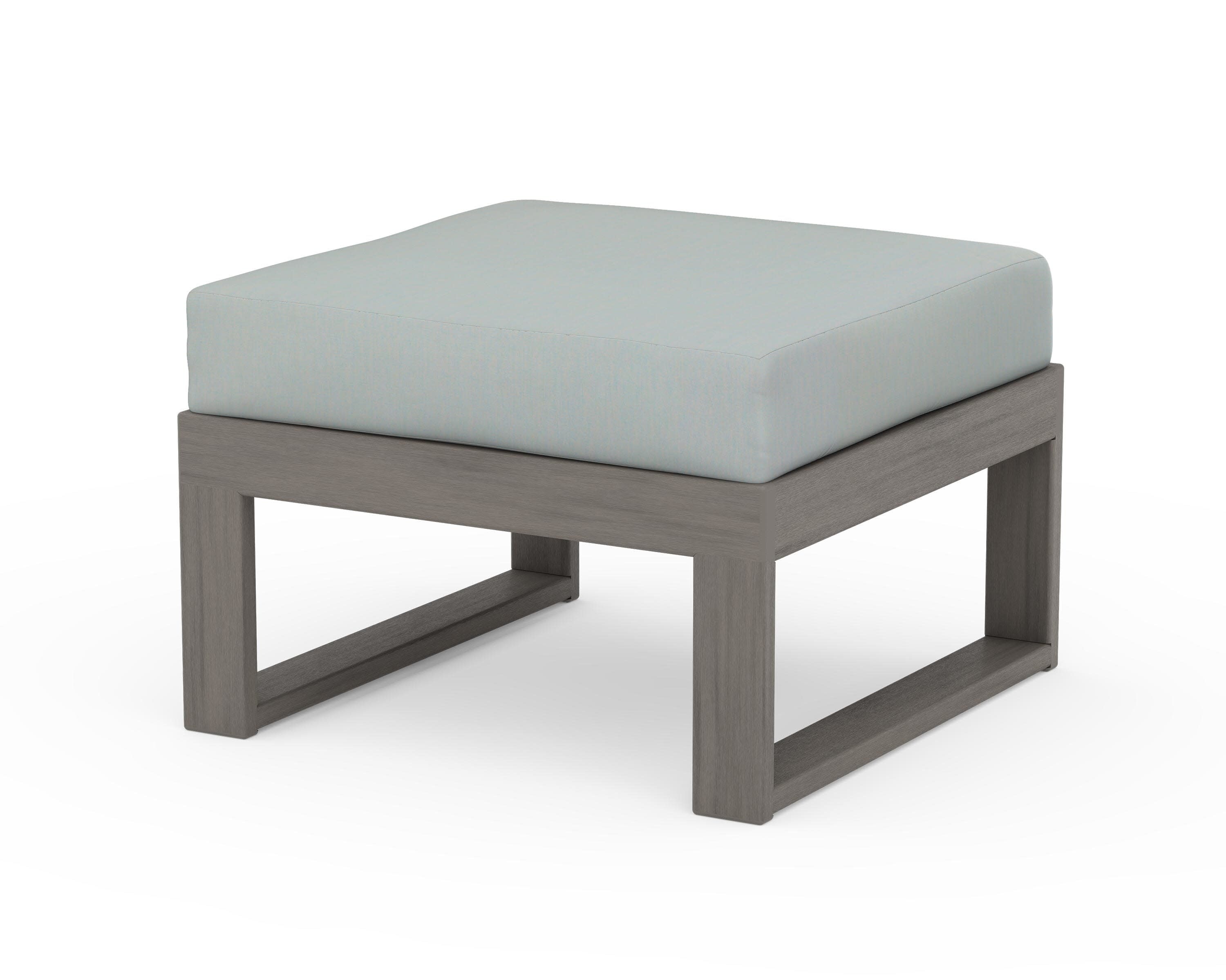 Modular Ottoman - Modern in Driftwood / Spa