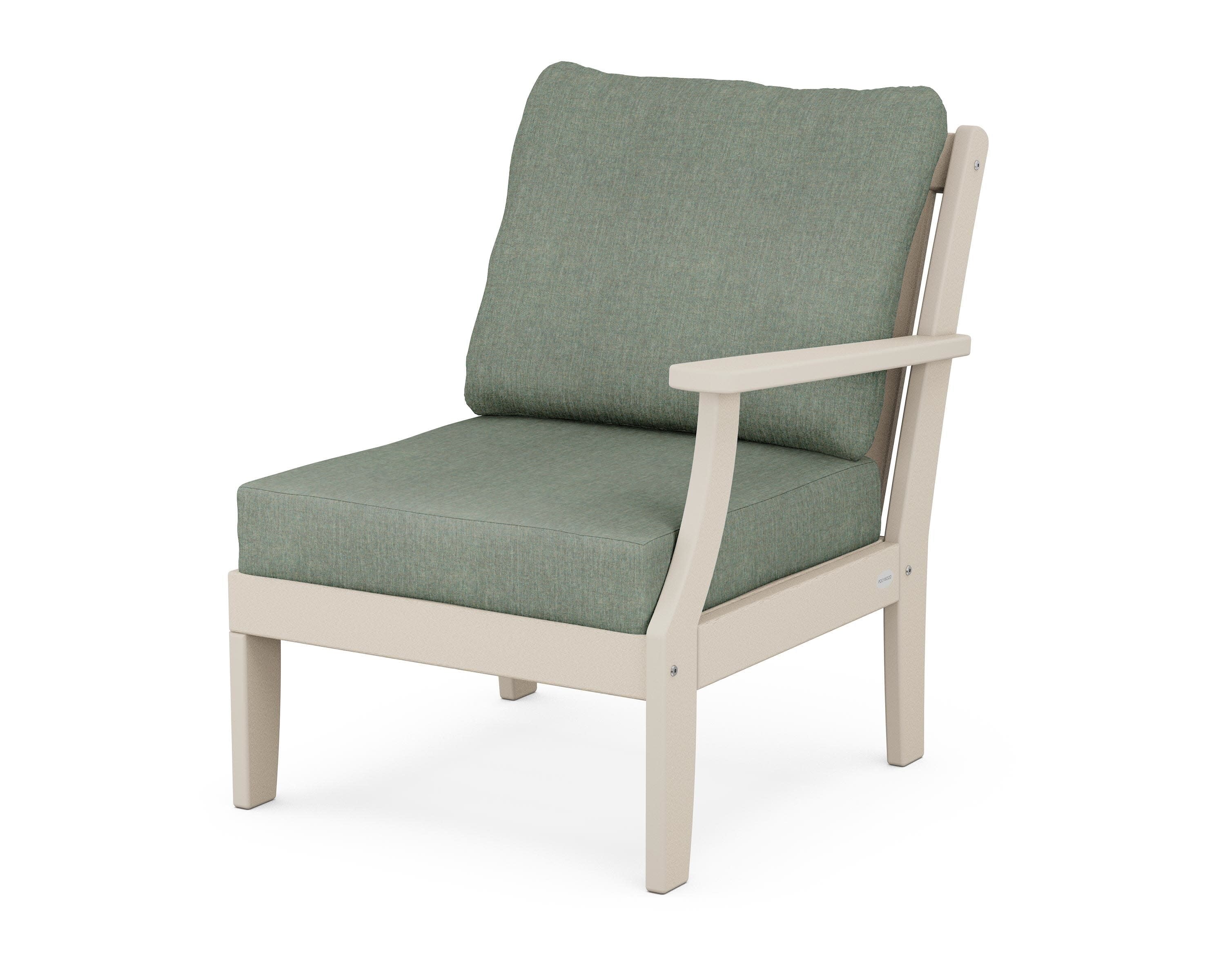 Braxton Modular Right Arm Chair in Sand / Cast Sage