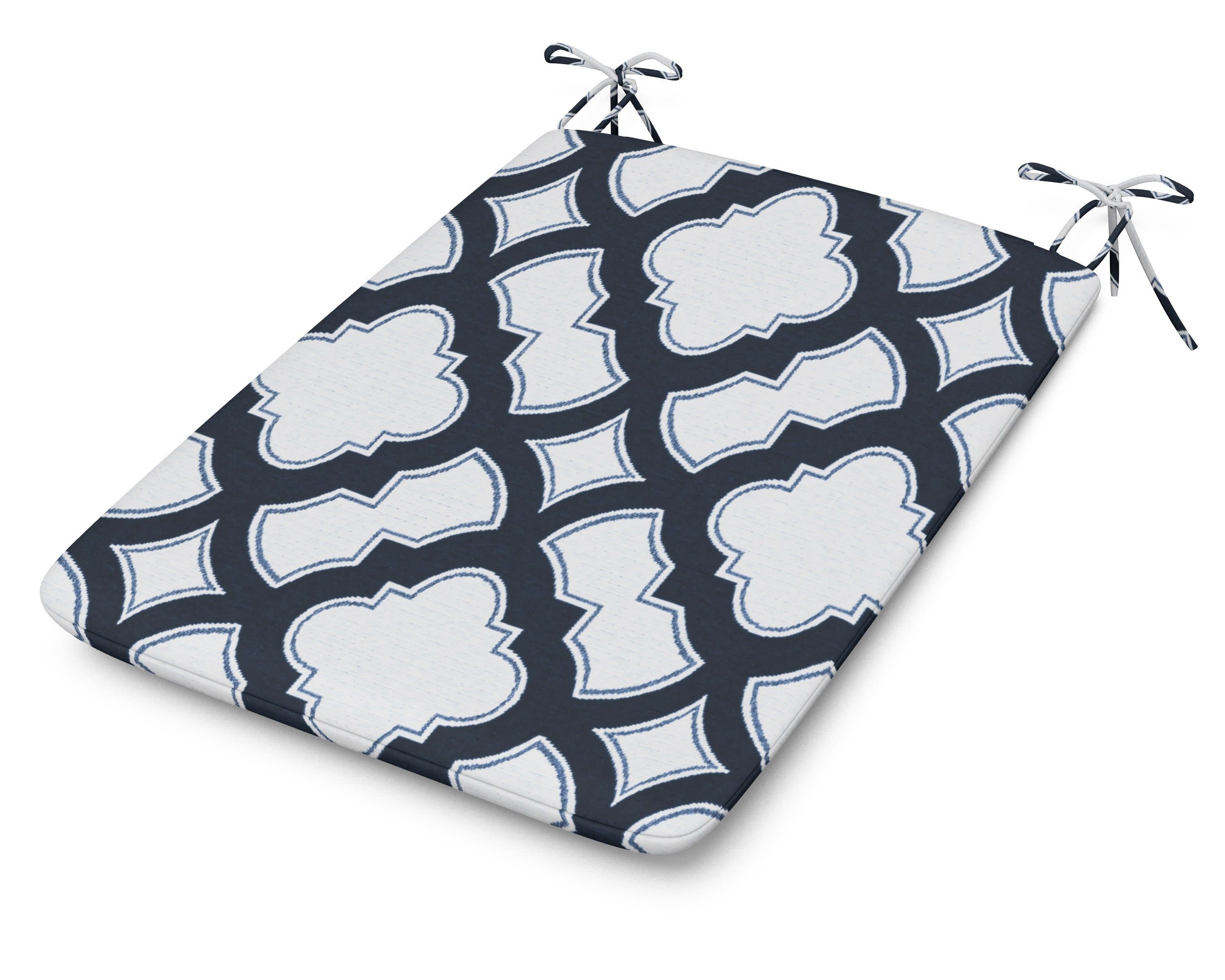 1100 Plaza Seat Pad in Trellis Marine Indigo