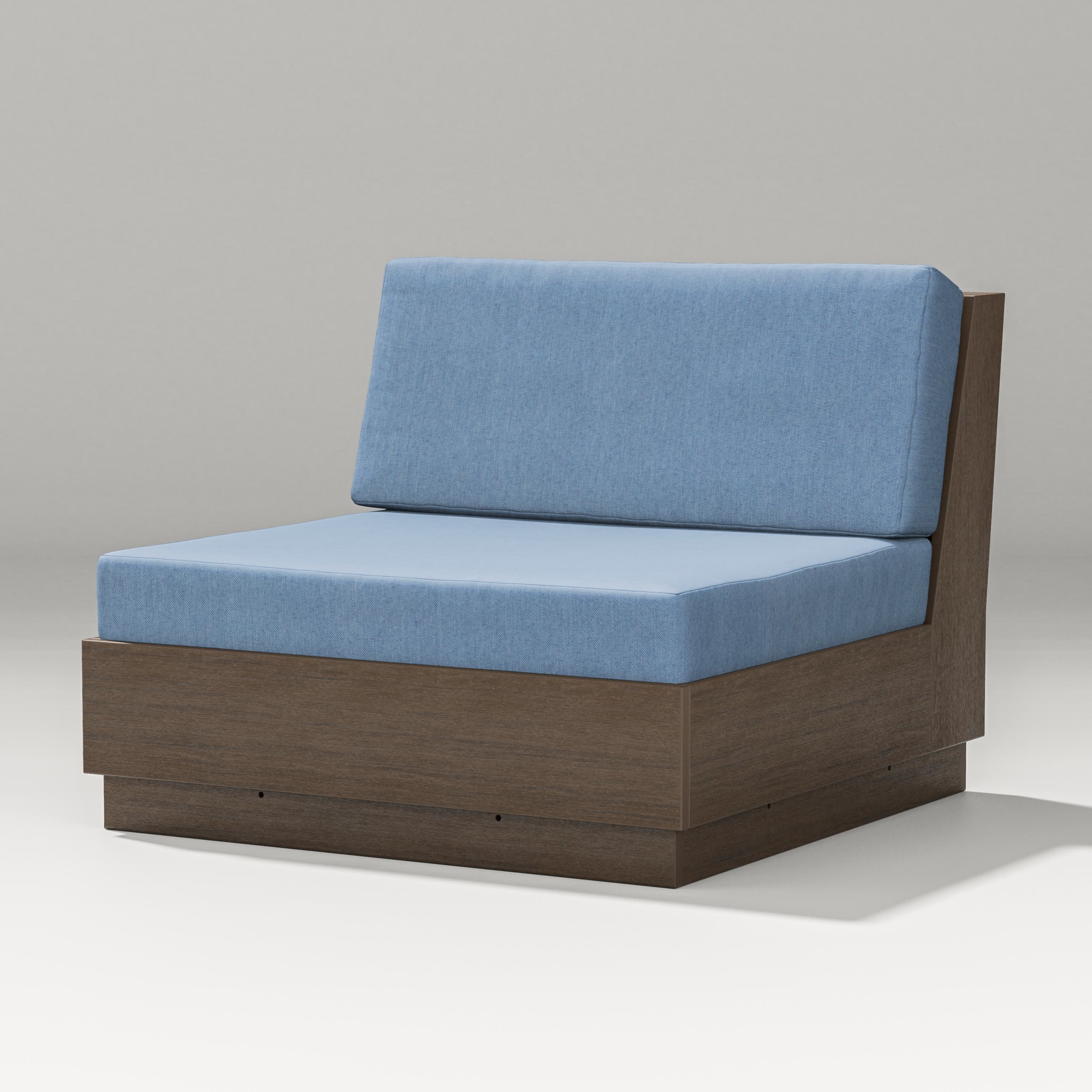 Elevate Modular Armless Chair in Kona / Sky Blue
