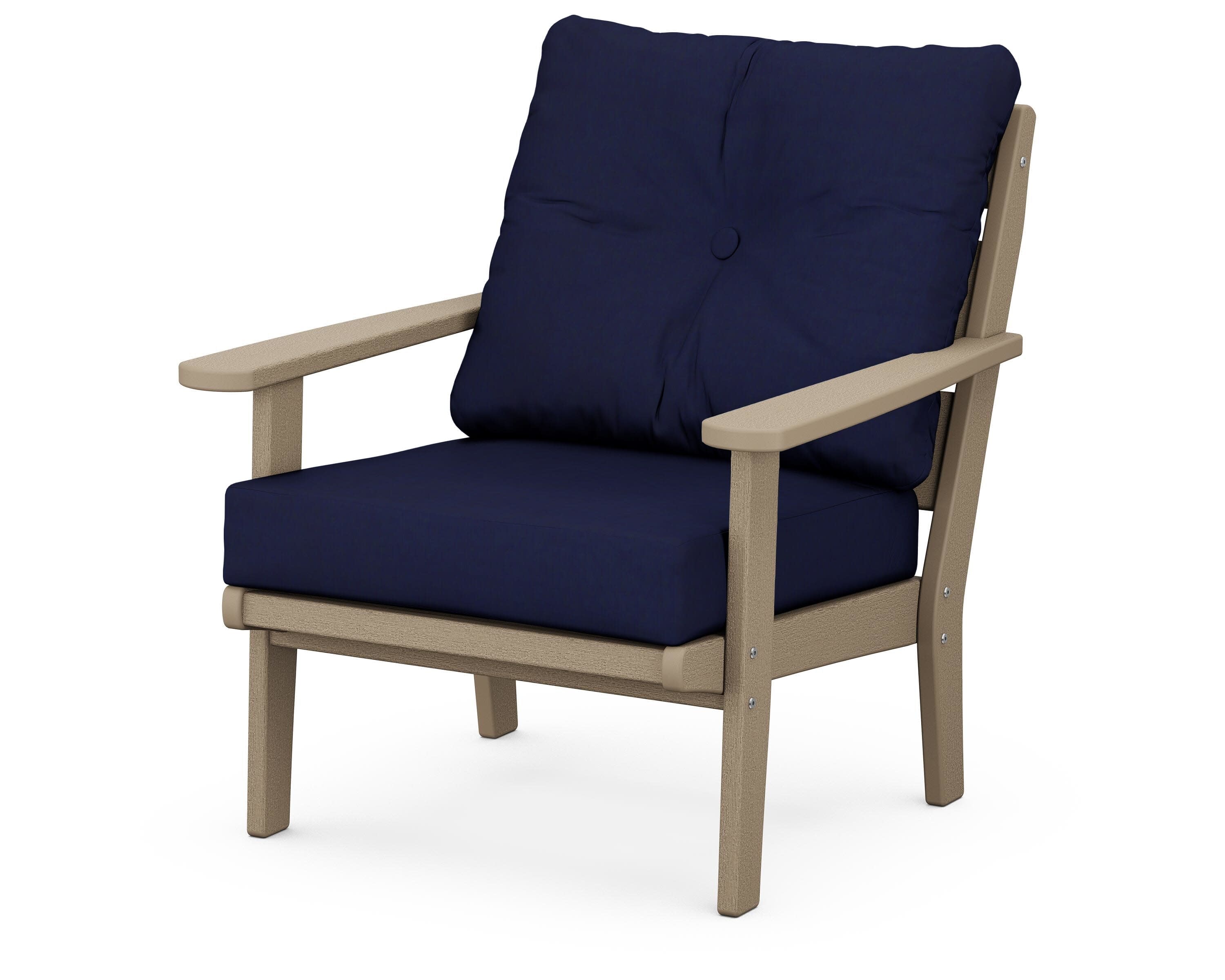 Lakeside Deep Seating Chair in Vintage Sahara / Navy