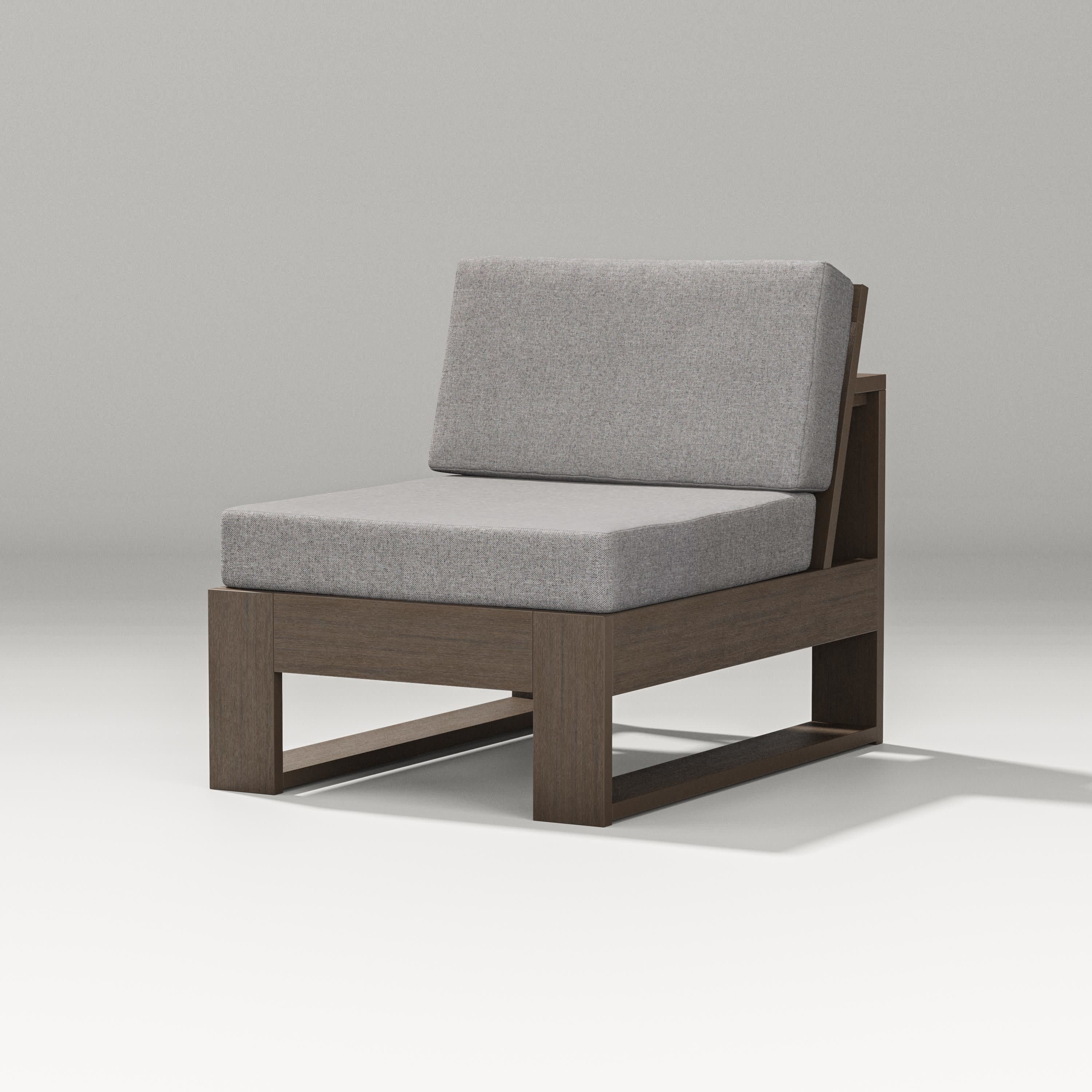 Latitude Modular Armless Chair in Kona / Grey Mist