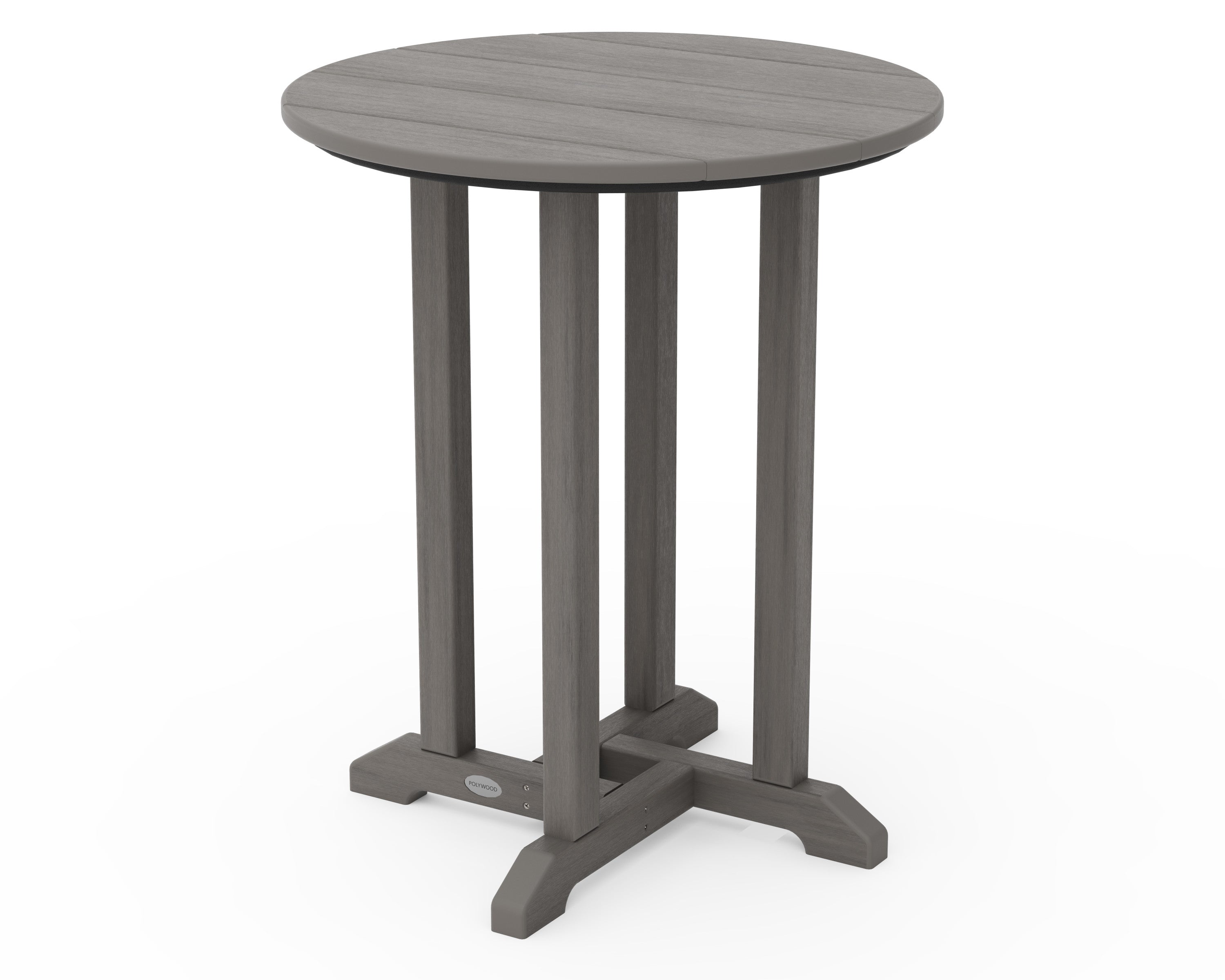 24" Round Farmhouse Bistro Table in Driftwood