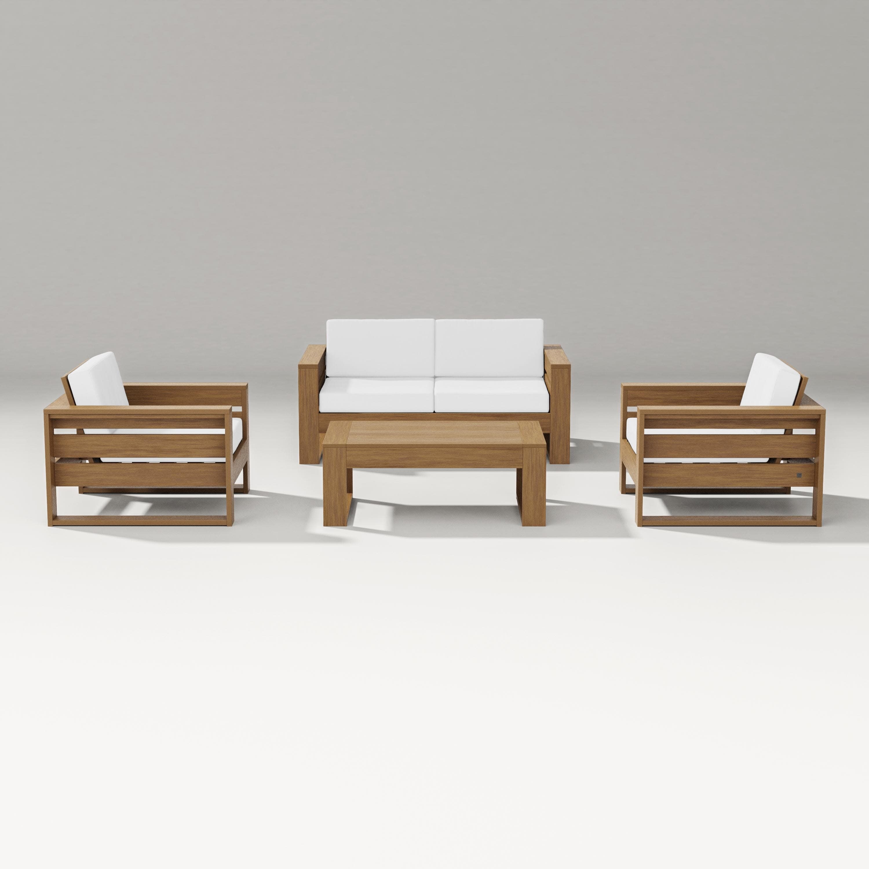 Latitude 4-Piece Lounge Loveseat Set in Natural / Natural