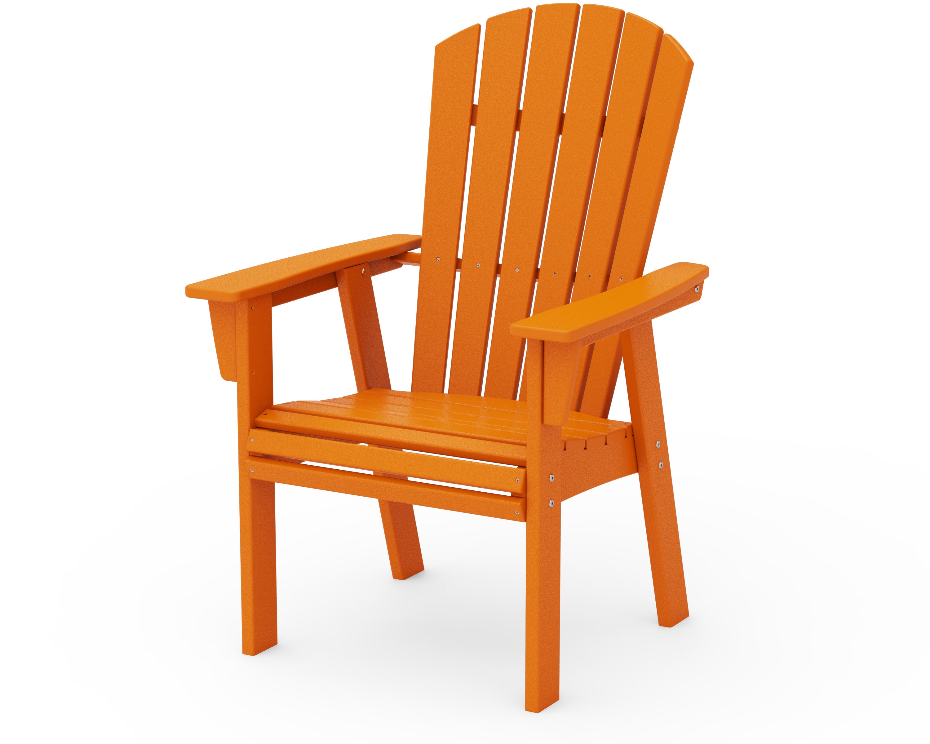 Nautical Curveback Adirondack Dining Chair in Tangerine