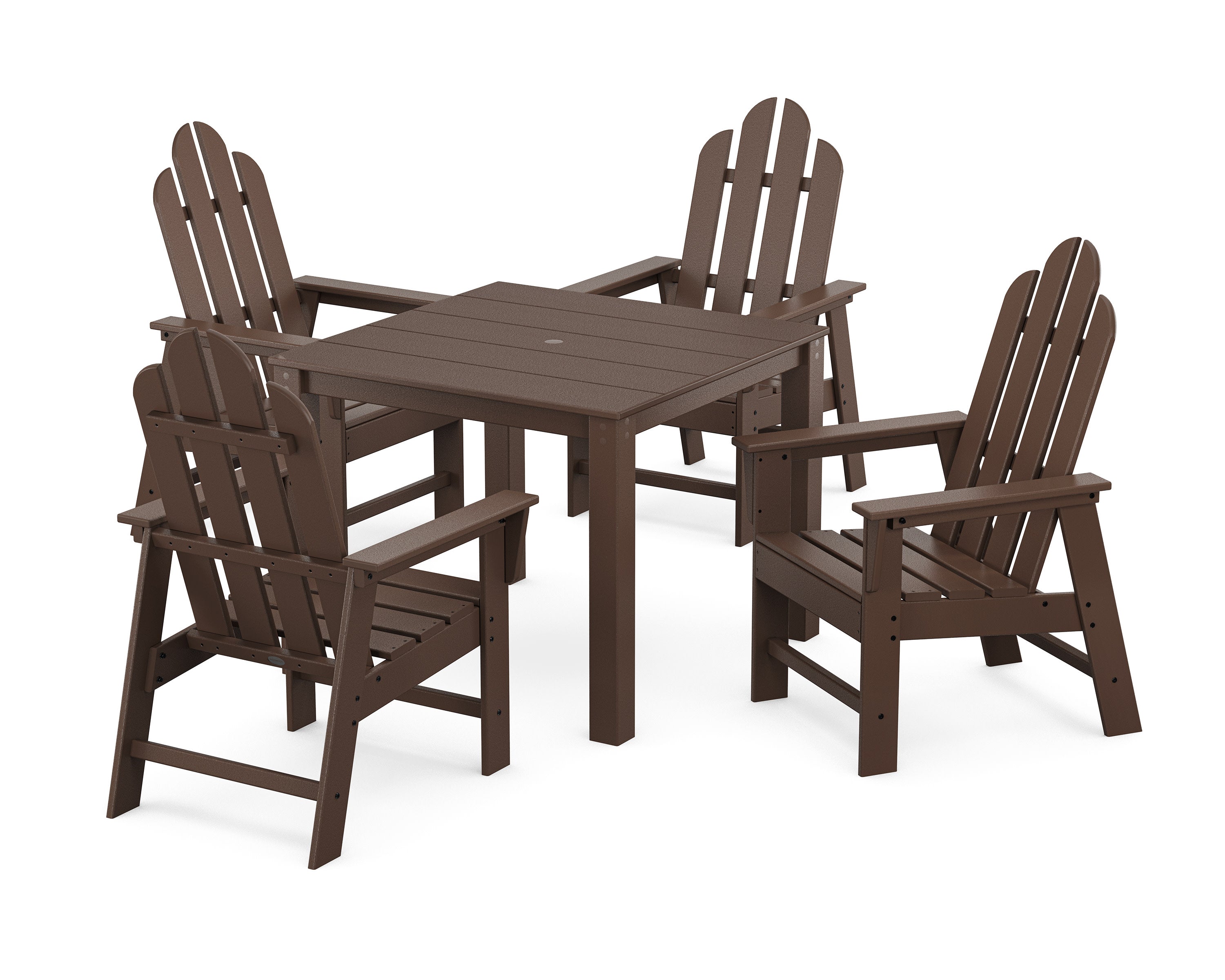 Long Island 5-Piece Parsons Dining Set in Mahogany