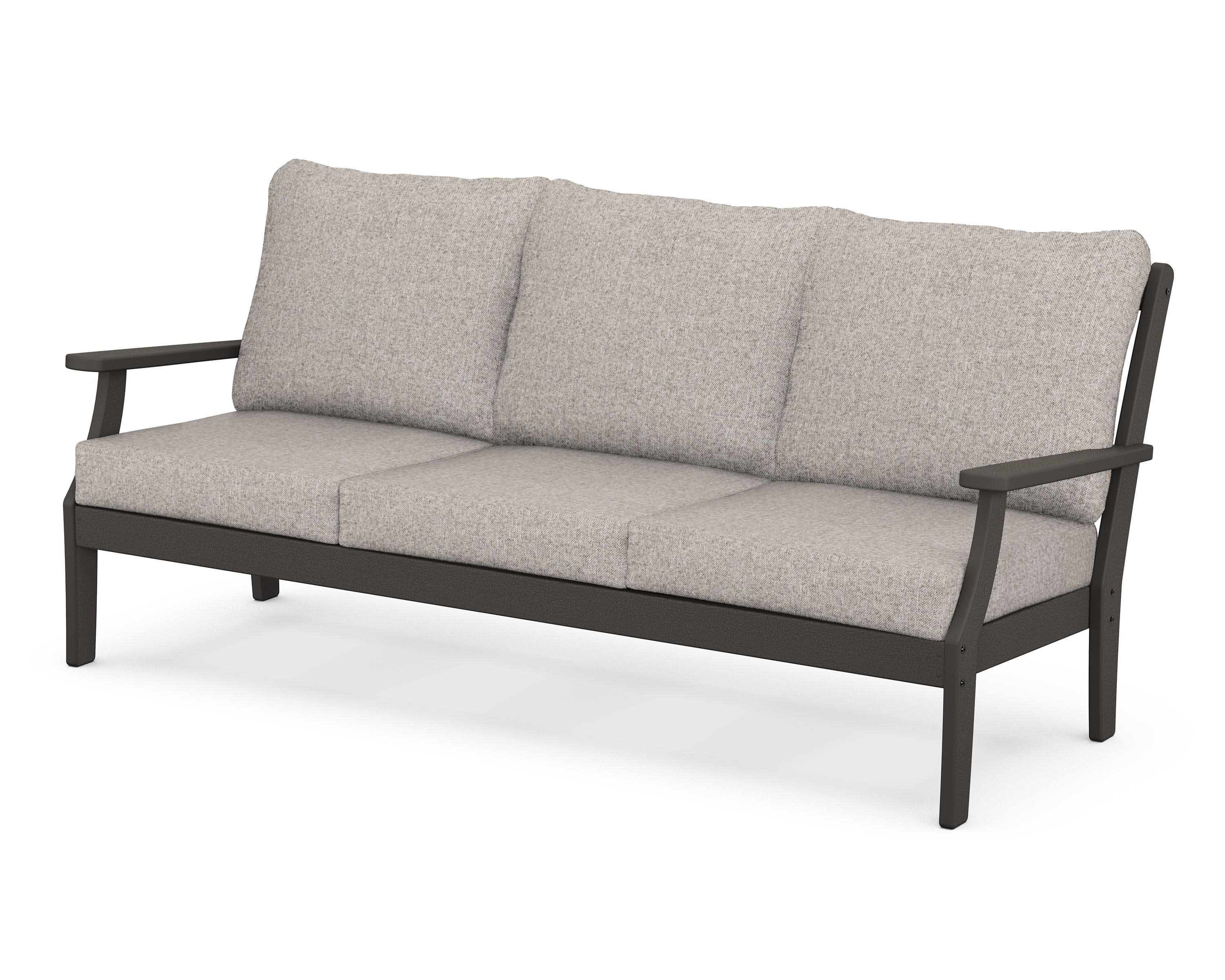 Braxton Deep Seating Sofa in Vintage Coffee / Weathered Tweed