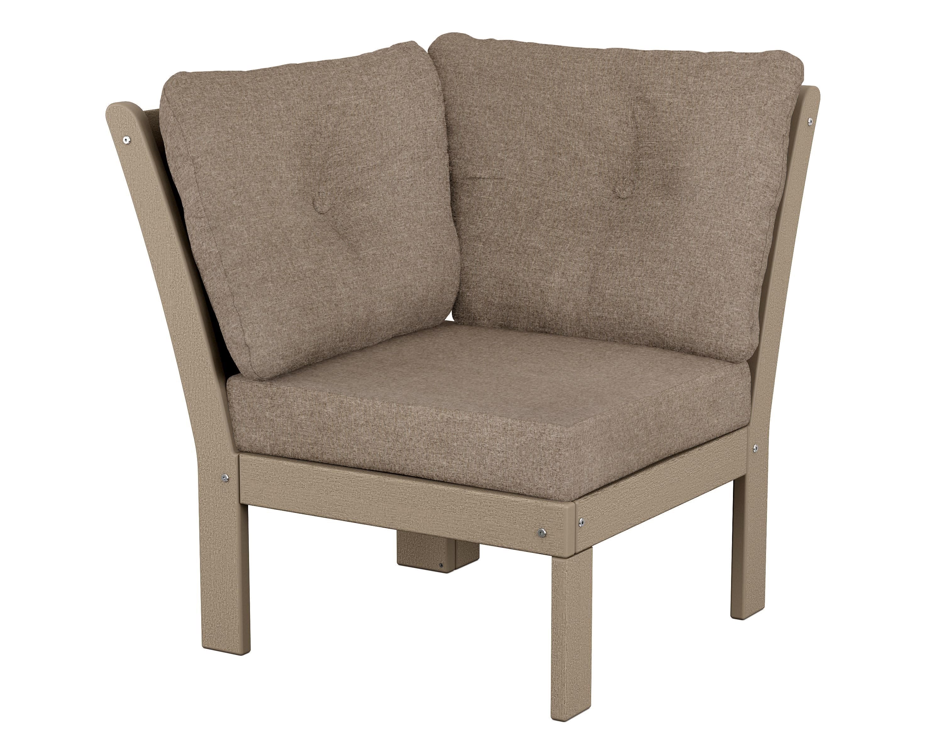 Vineyard Modular Corner Chair in Vintage Sahara / Spiced Burlap