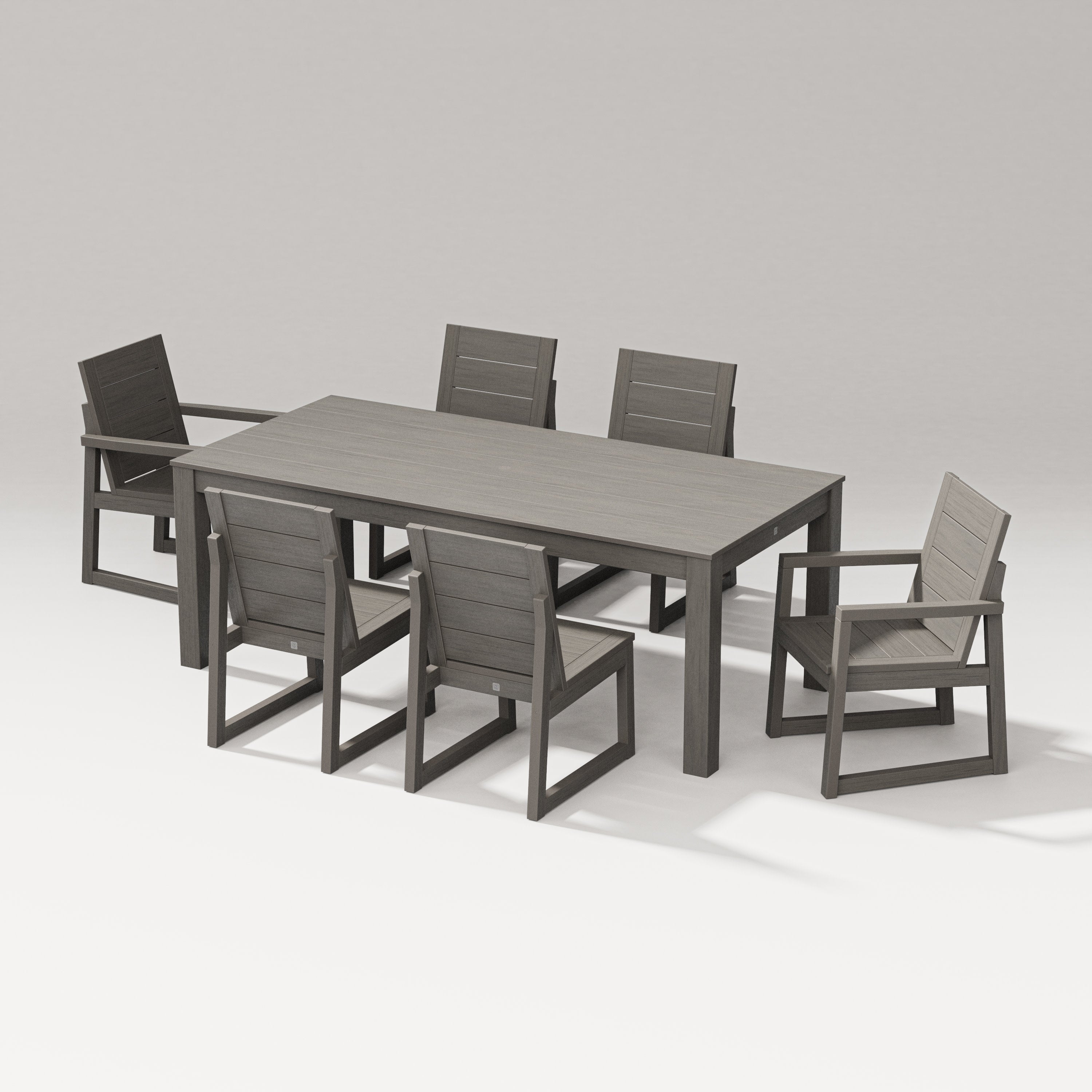 Elevate 7-Piece Parsons Table Dining Set in Driftwood