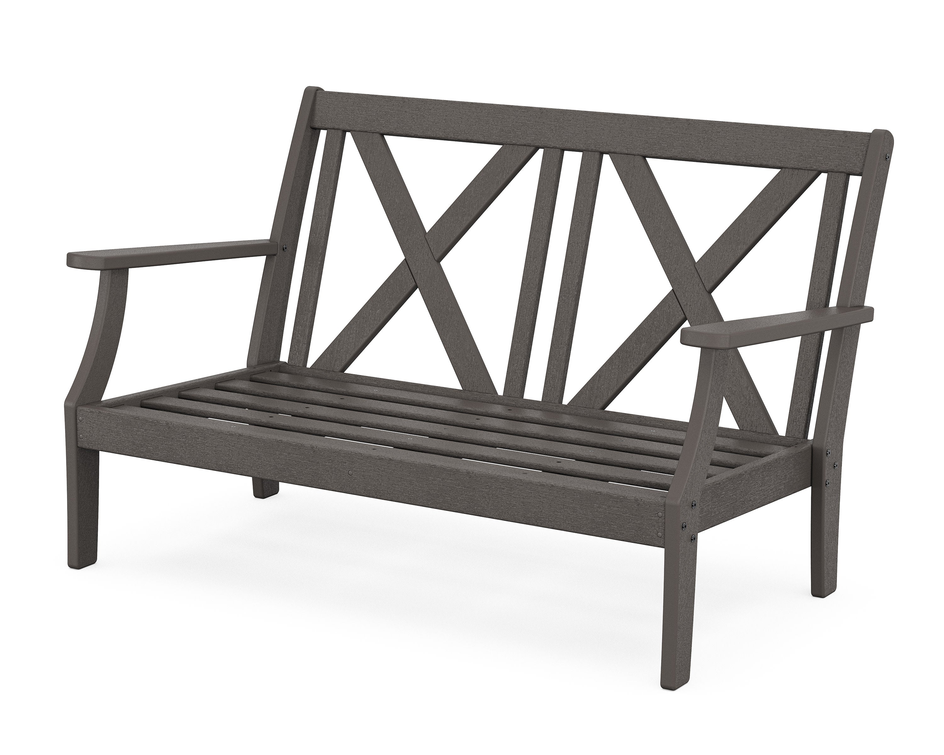 Braxton Deep Seating Loveseat Frame in Vintage Coffee