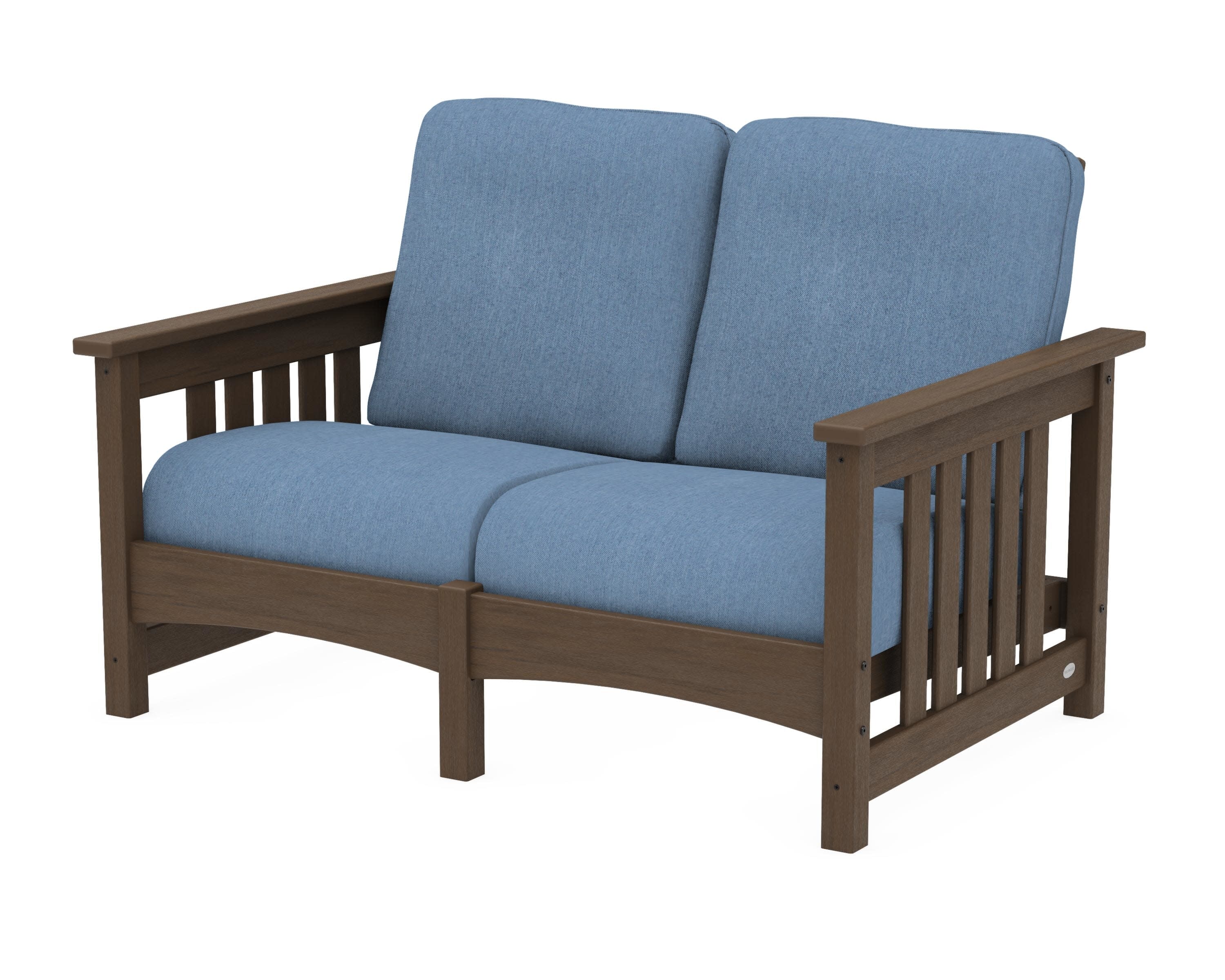 Club Mission Loveseat in Kona / Sky Blue