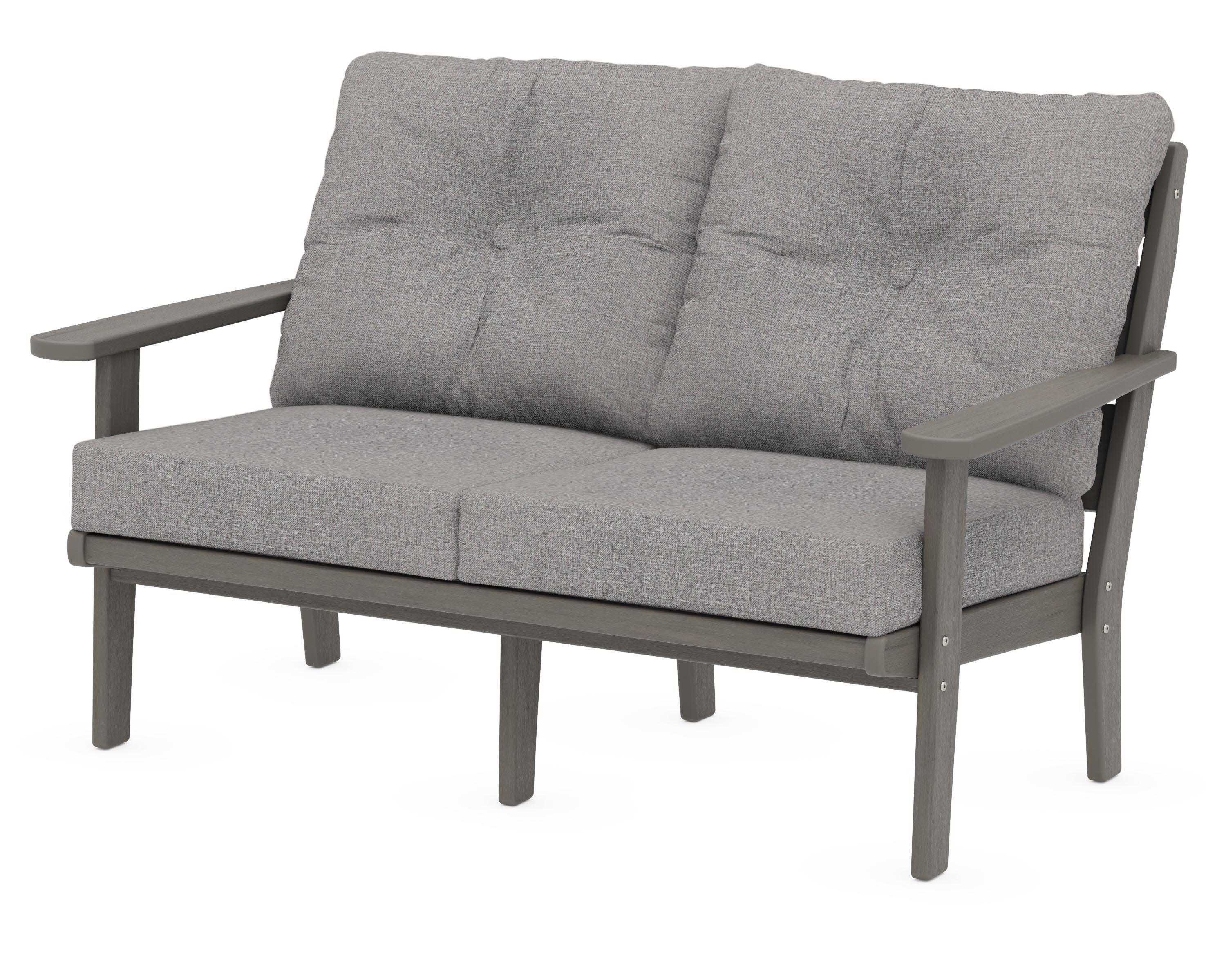 Lakeside Deep Seating Loveseat in Driftwood / Grey Mist