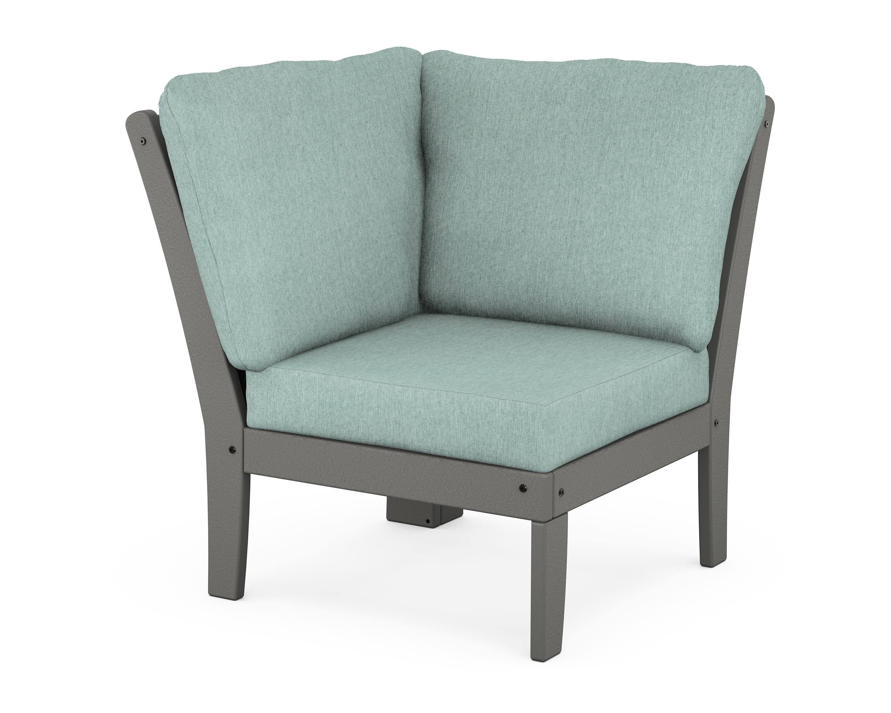 Braxton Modular Corner Chair in Slate Grey / Glacier Spa