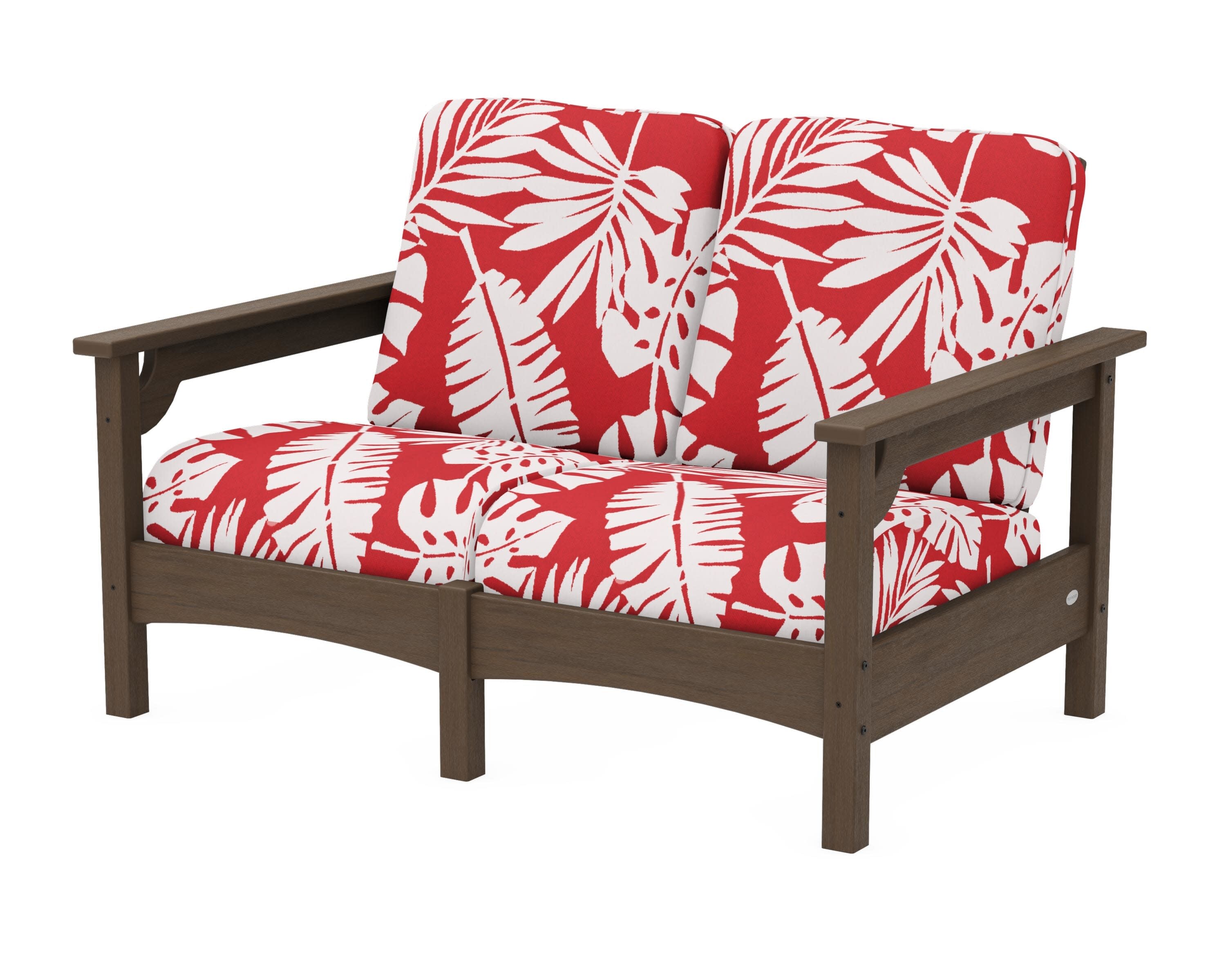 Club Loveseat in Kona / Leaf Crimson