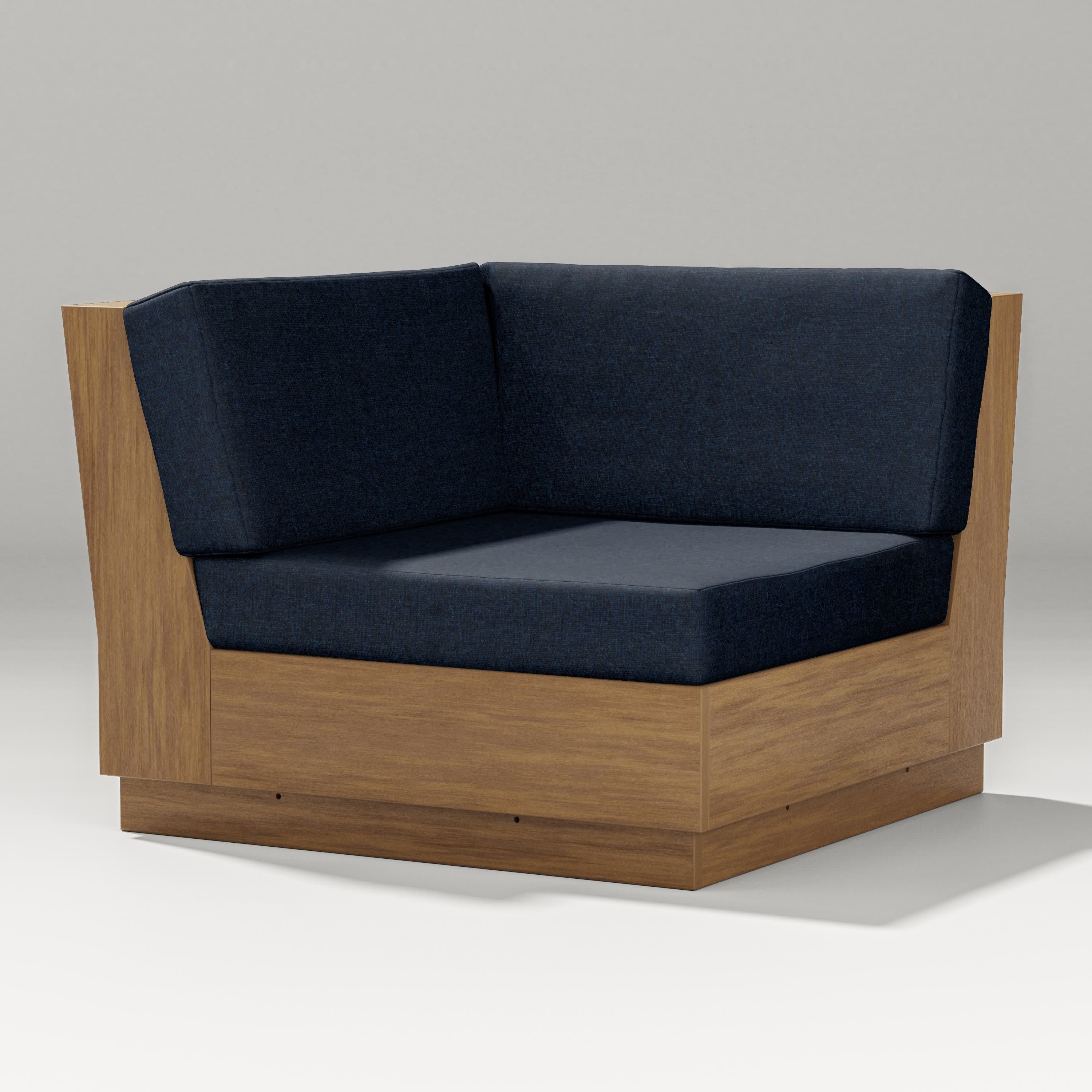 Elevate Modular Corner Chair in Natural / Marine Indigo