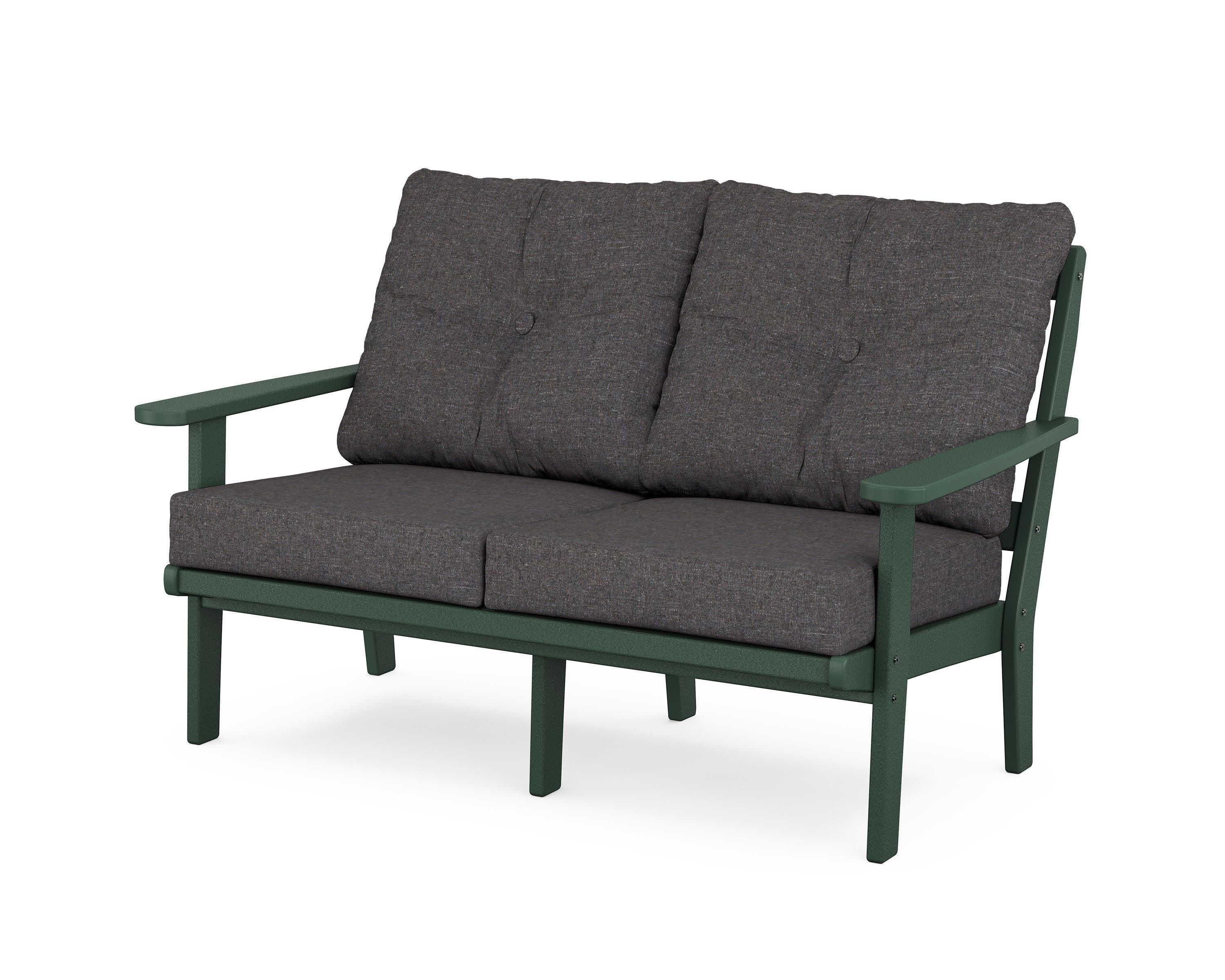Mission Deep SeatingLoveseat in Green / Ash Charcoal