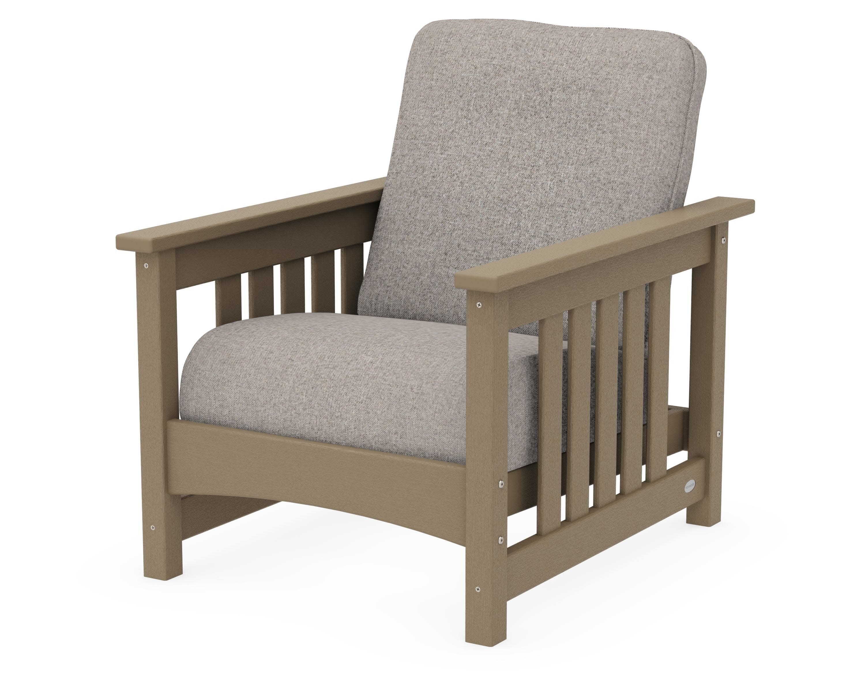 Club Mission Chair in Vintage Sahara / Weathered Tweed