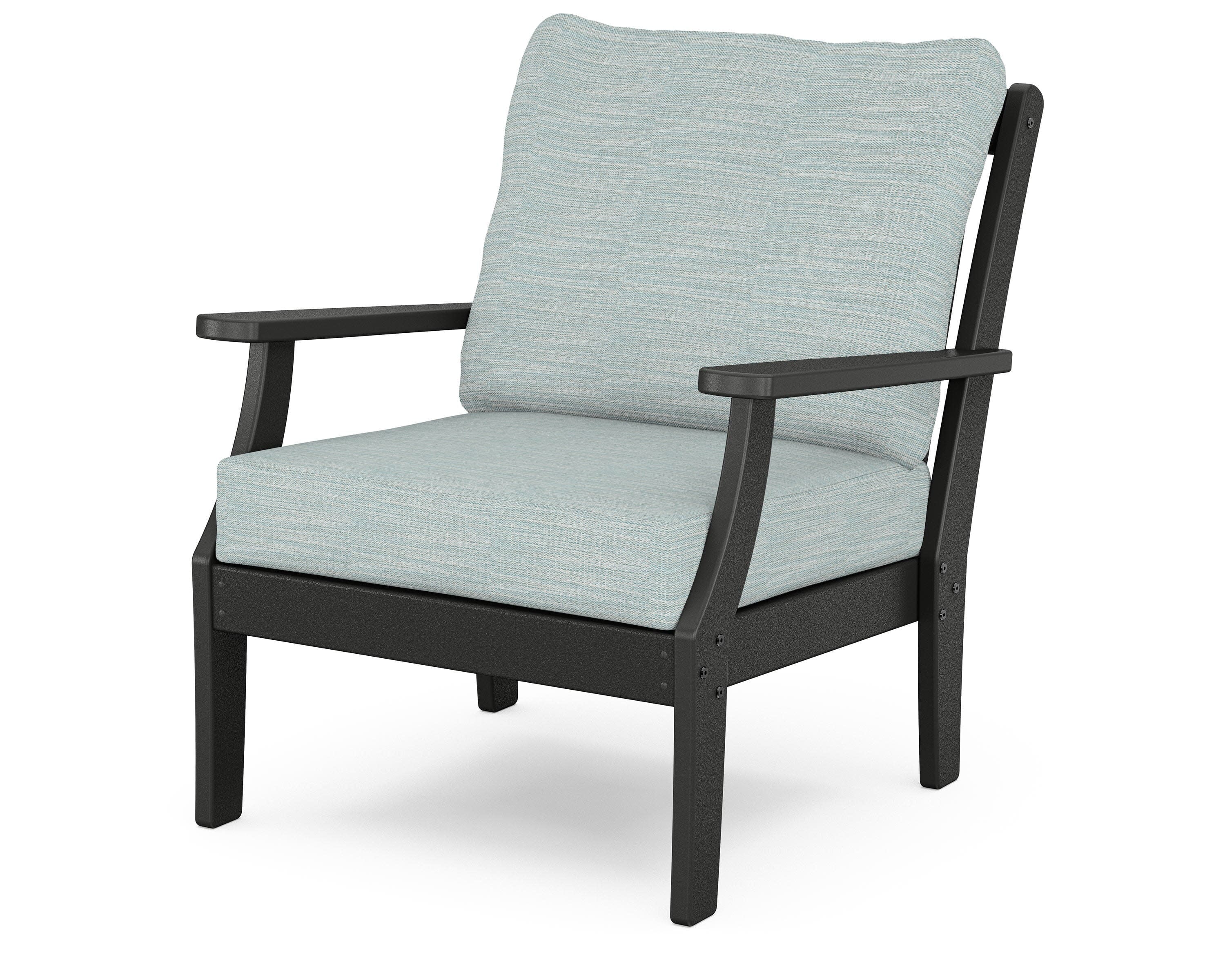 Braxton Deep Seating Chair in Black / Soothe Mist