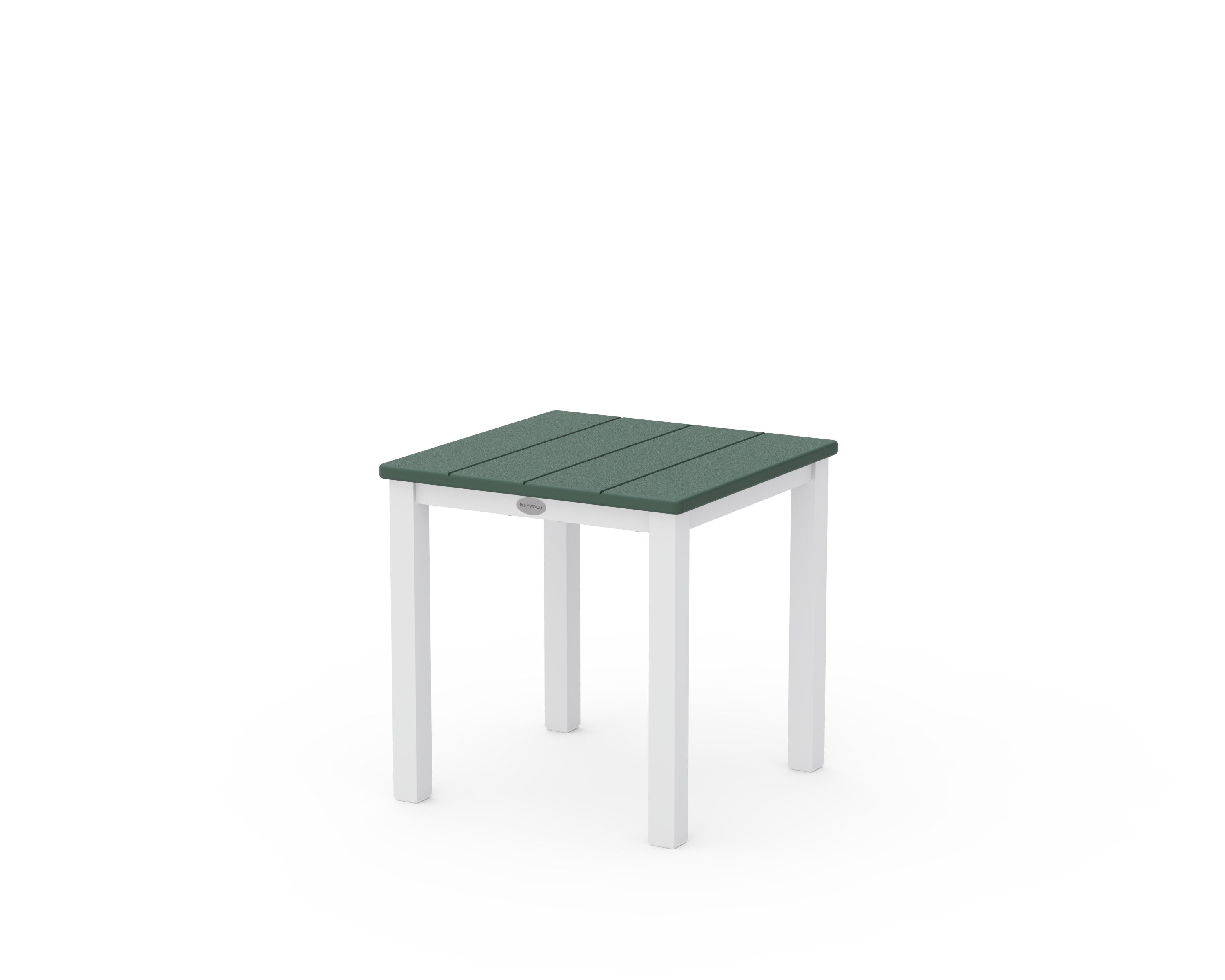 Main Street 18" Side Table in White / Green