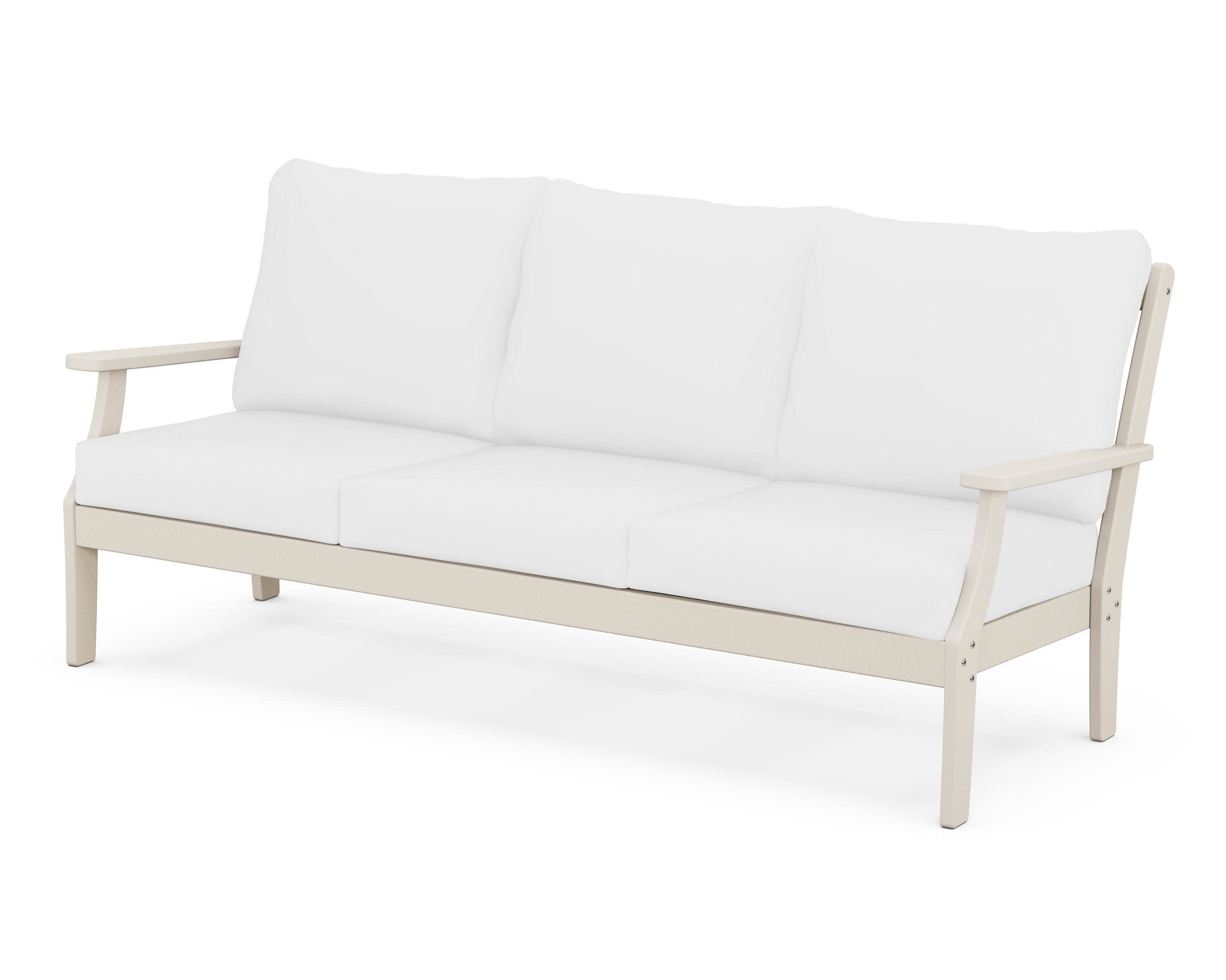 Braxton Deep Seating Sofa in Sand / Natural