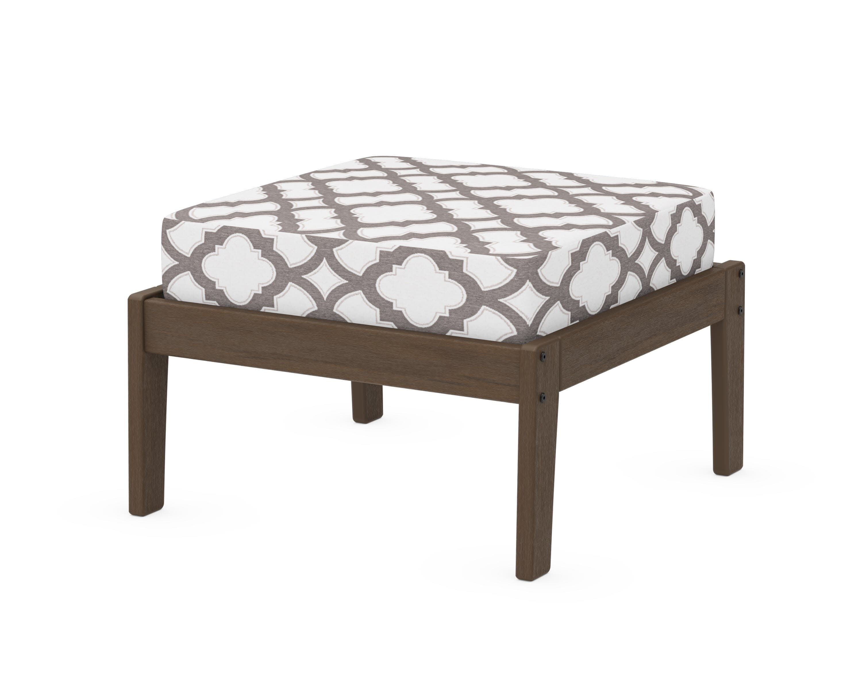 Deep Seating Ottoman in Kona / Trellis Grey Mist