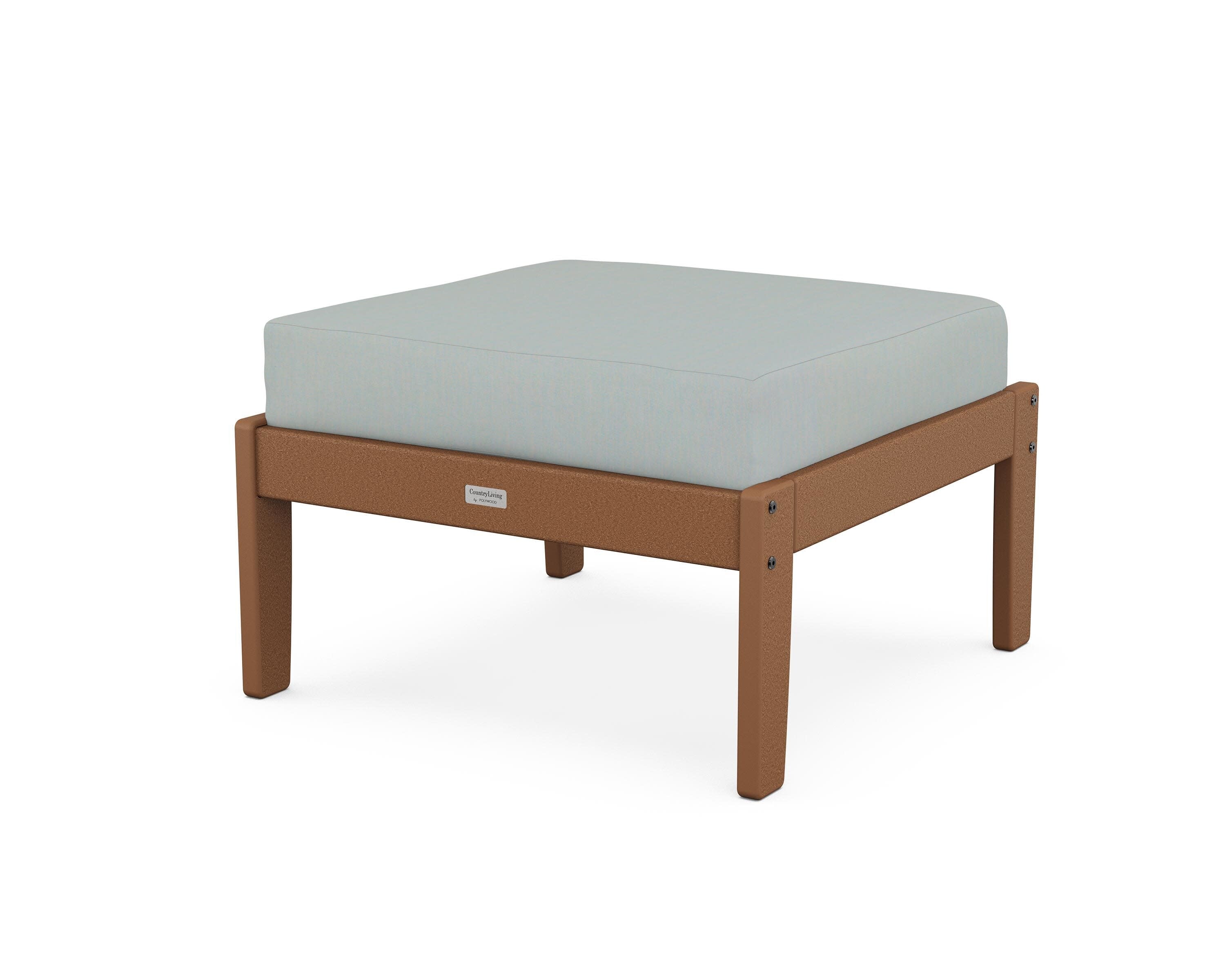 Cottage Deep Seating Ottoman in Teak / Spa